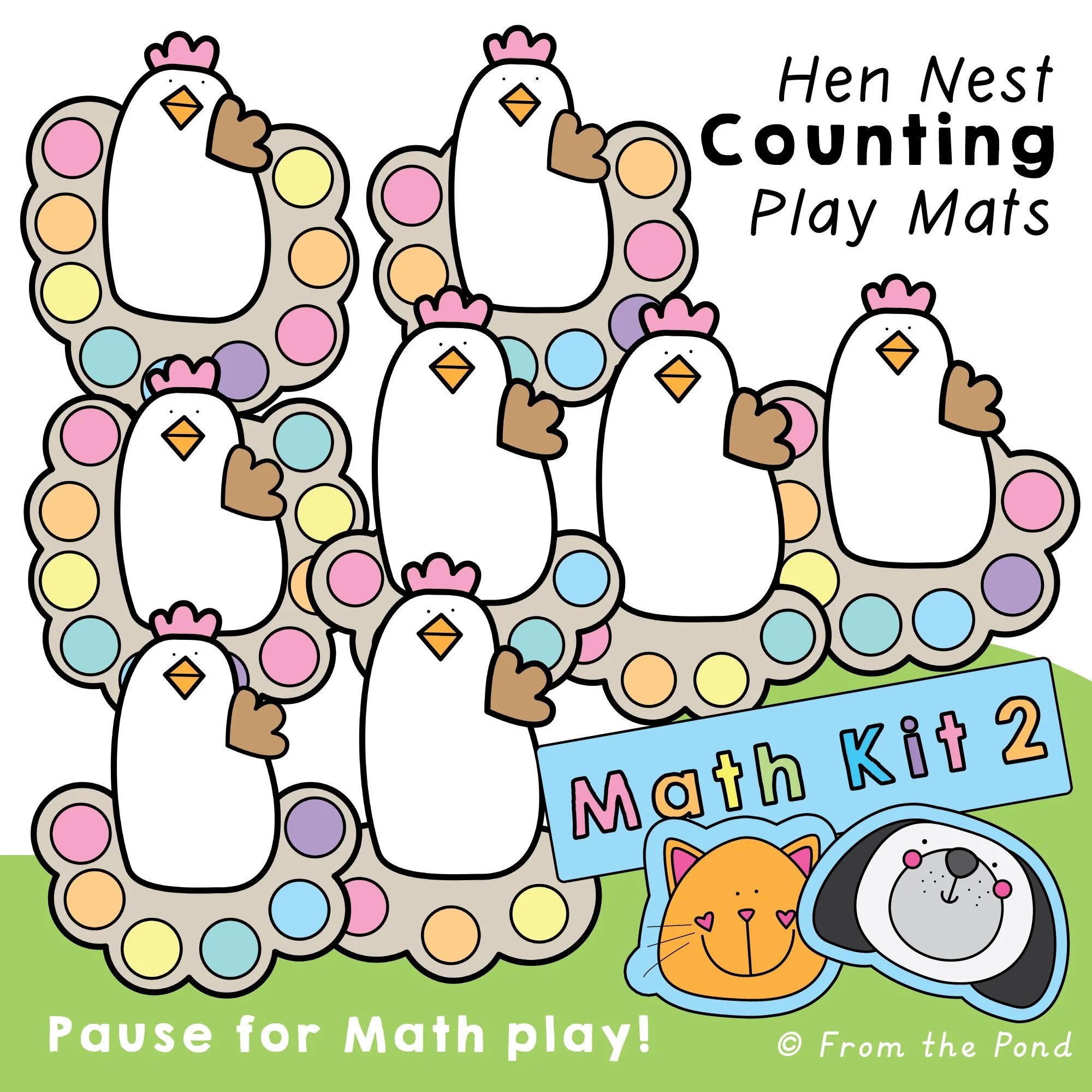  Add fresh spring energy to your math lessons with  Hen’s Nest Math Mats , designed for K–1 learners to practice counting, number combinations, early addition, and even simple subtraction using cheerful hen and egg visuals. Each mat invites students 