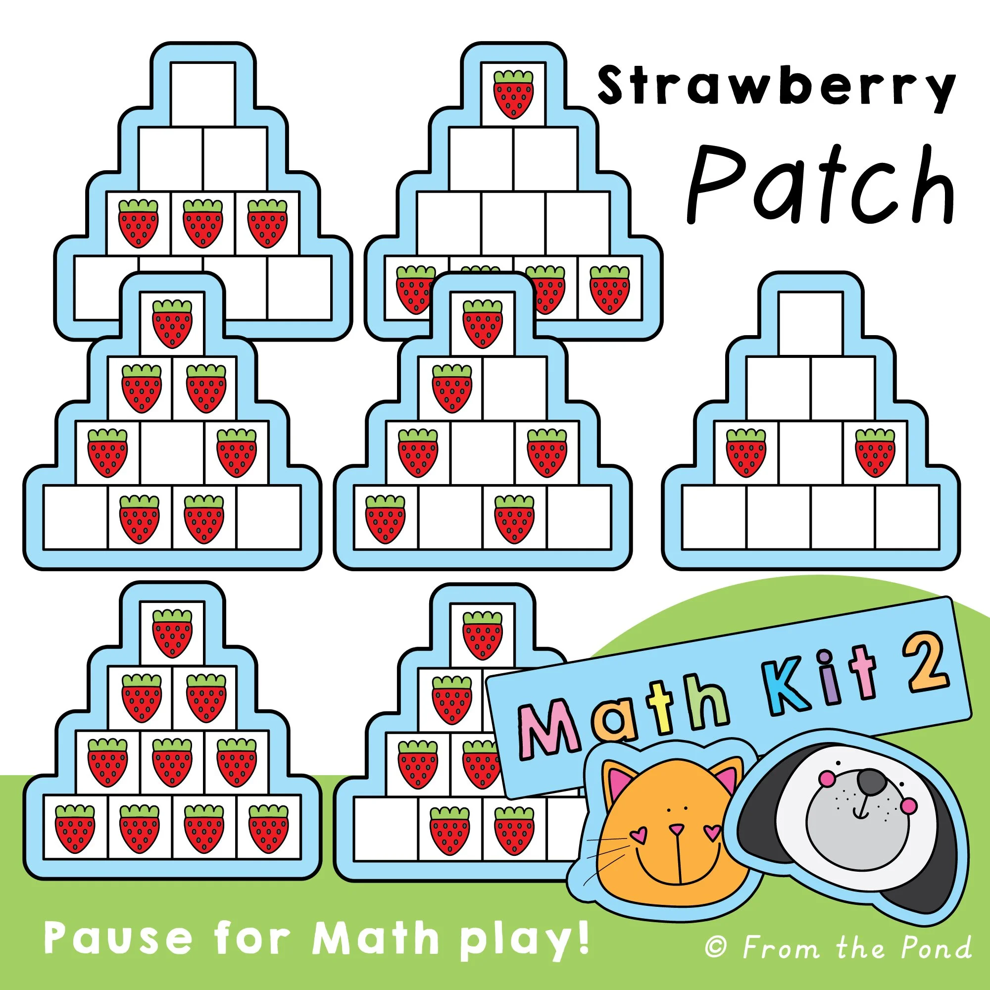  Enhance early number sense with the  Strawberry Patch Play Mats , designed to support subitizing, part-part-whole thinking, and visual pattern recognition within 10. Each mat features strawberries arranged in a pyramid-style frame, encouraging stude