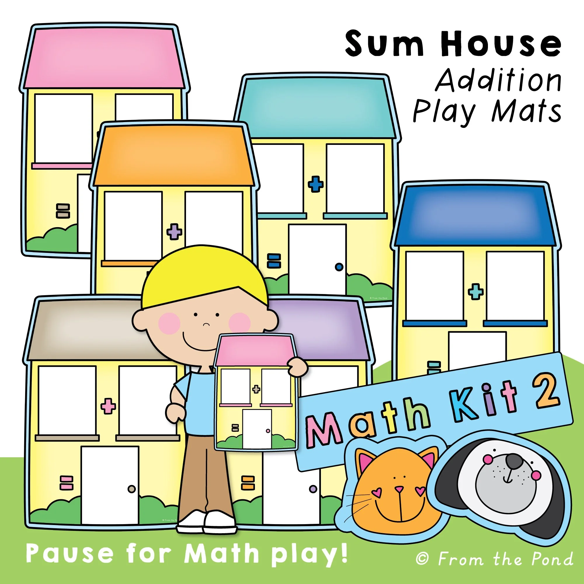  Transform addition practice into a visual and interactive experience with the  Sum House Play Mat . This engaging mat features a house structure with two windows (representing addends) and a door (representing the sum), allowing students to model ad