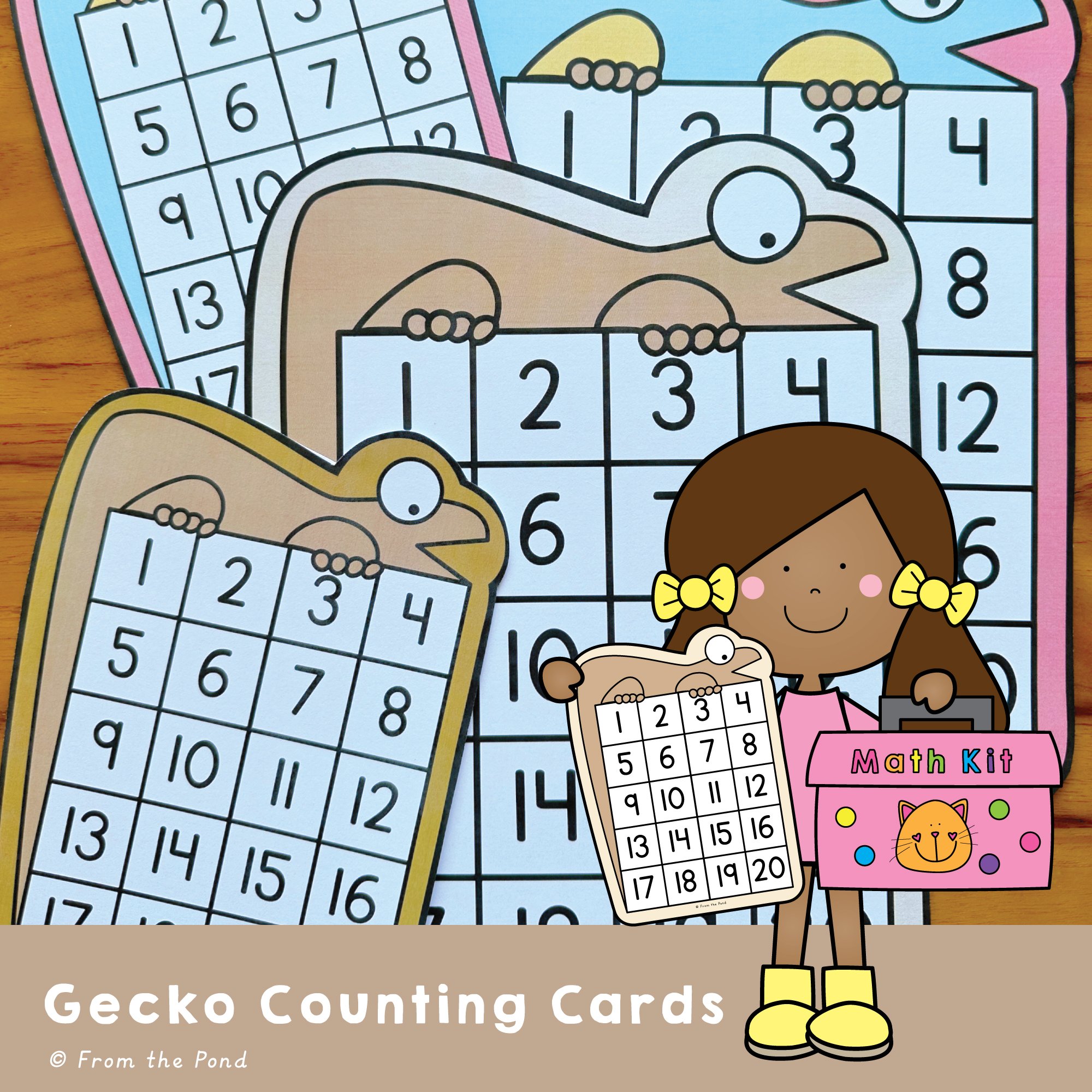  Make counting up to 120 engaging with  Gecko Counting Cards —a hands-on math kit featuring gecko-themed counting charts in sizes 1–20, 1–60, and 1–120. Perfect for small groups, math centers, or independent practice, these no-prep cards support coun