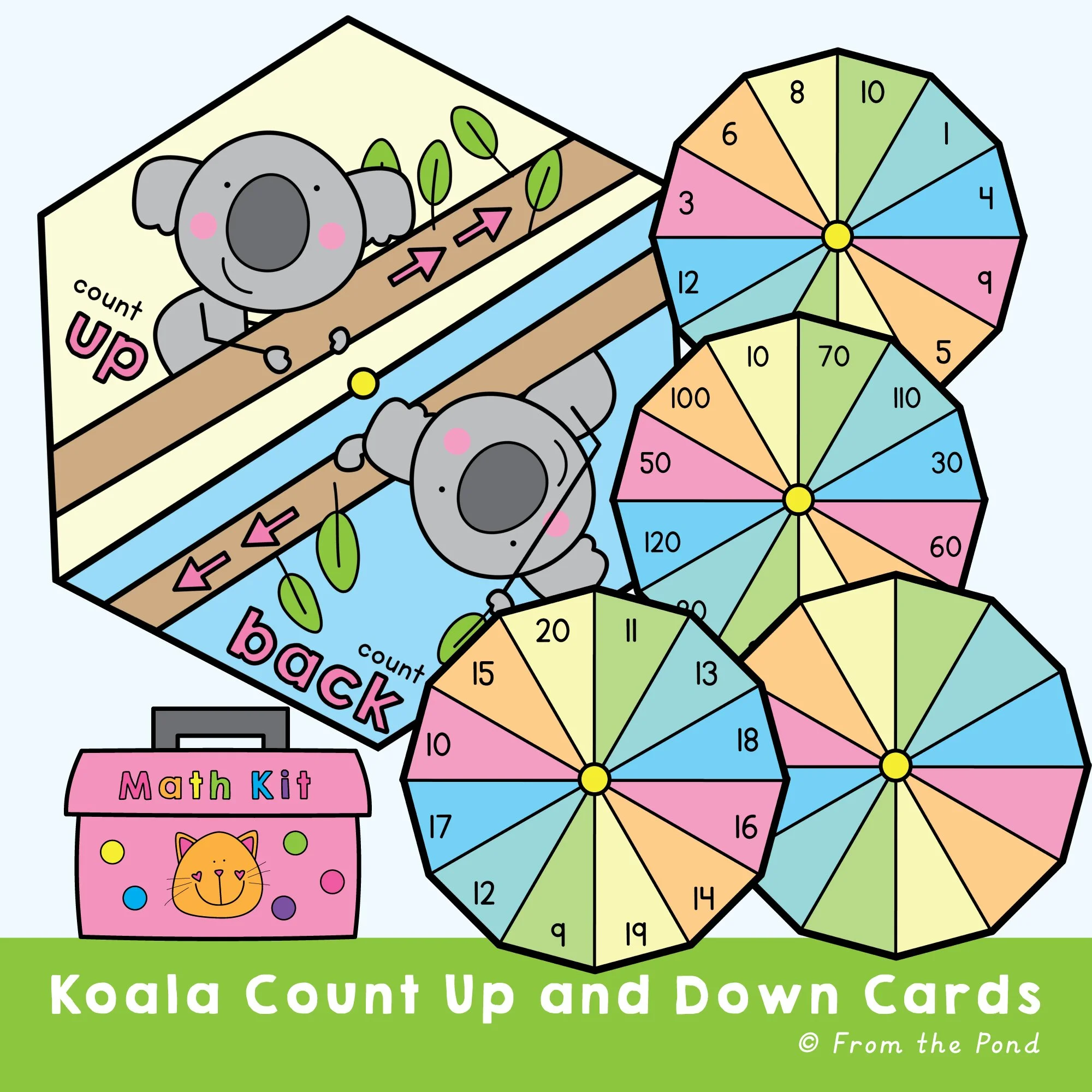  Engage young learners with the  Interactive Koala Spinner , a hands-on math tool designed to practice counting forward and backward. Featuring koala-themed spinners and optional number spinners, students can embark on tree-climbing adventures to exp