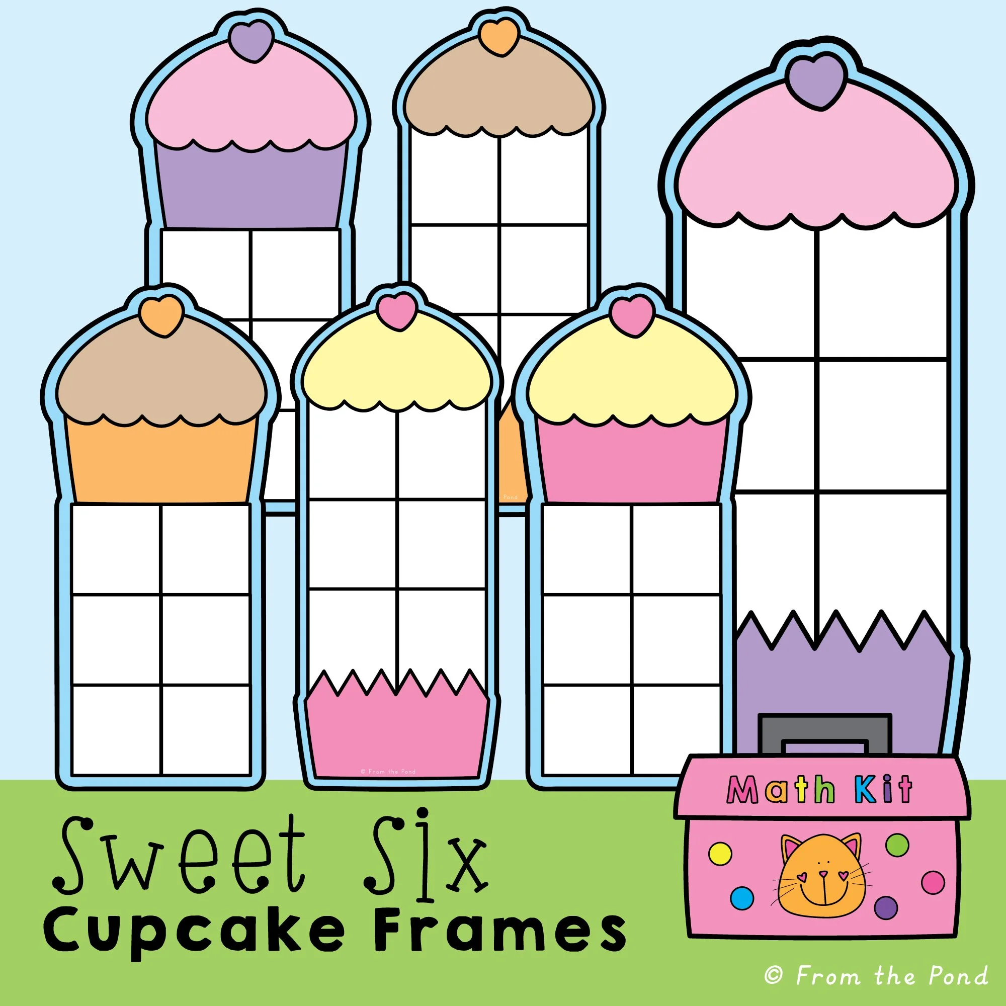  Enhance early math skills with  Cupcake Counting Frames , featuring 6-frame structures (3 rows of 2 squares) to support counting, subitizing, and number fluency. These engaging mats, designed with playful cupcake themes, help students develop 1:1 co