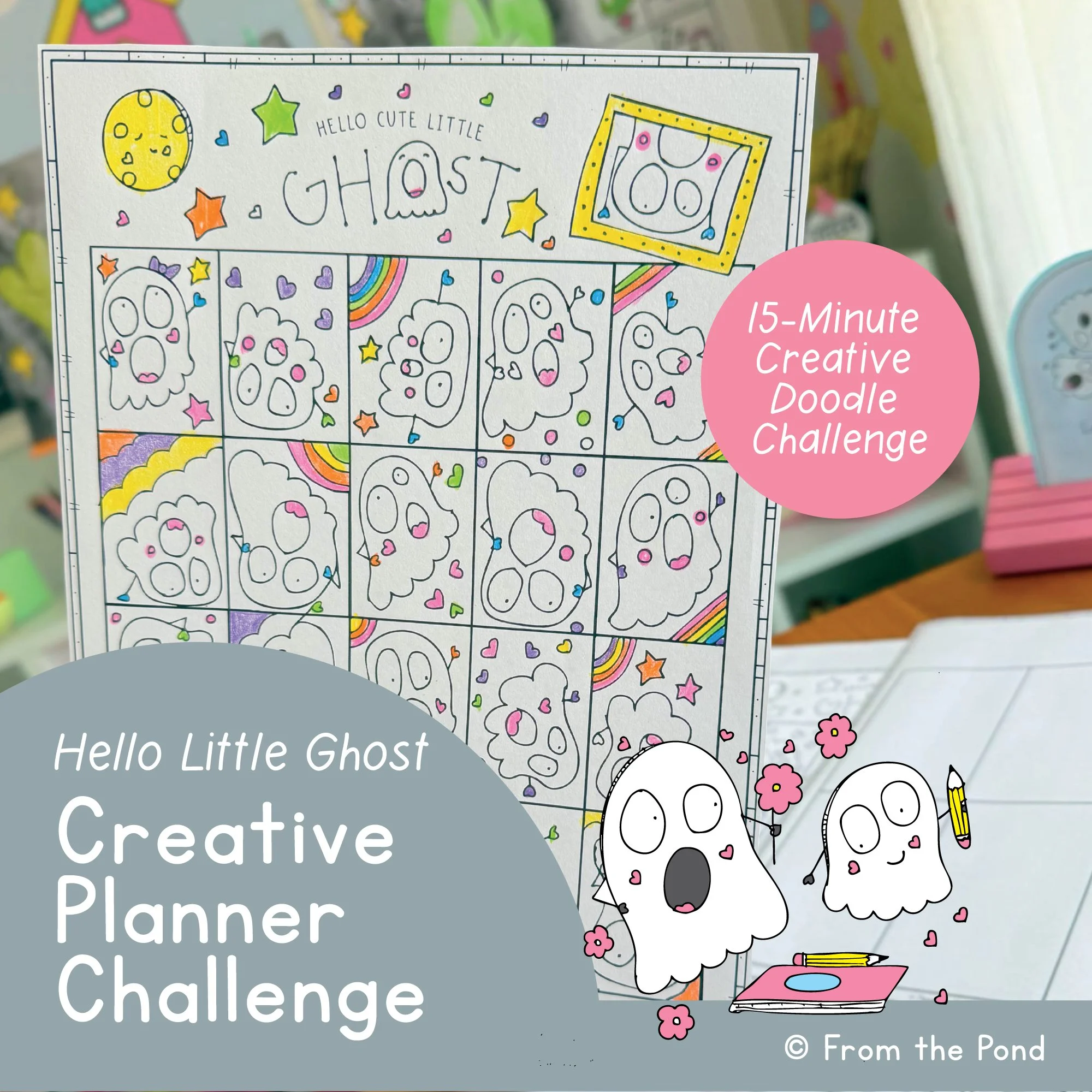  Little Ghost Doodle Drawing Activity 