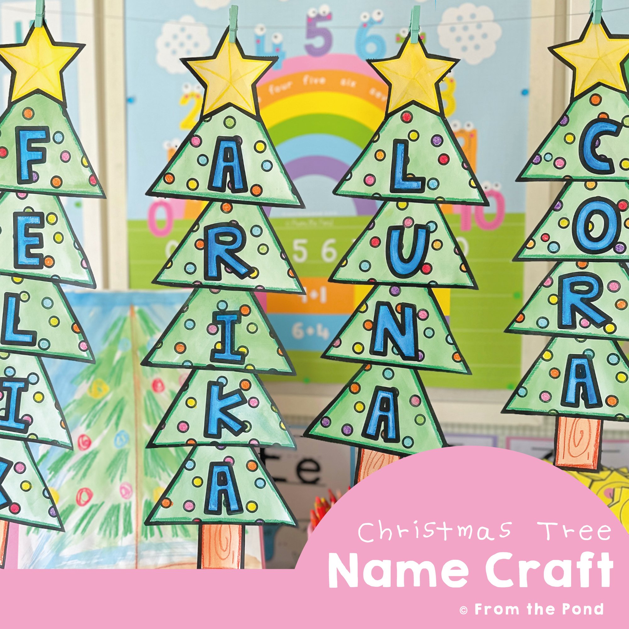 Christmas Tree Name Craft