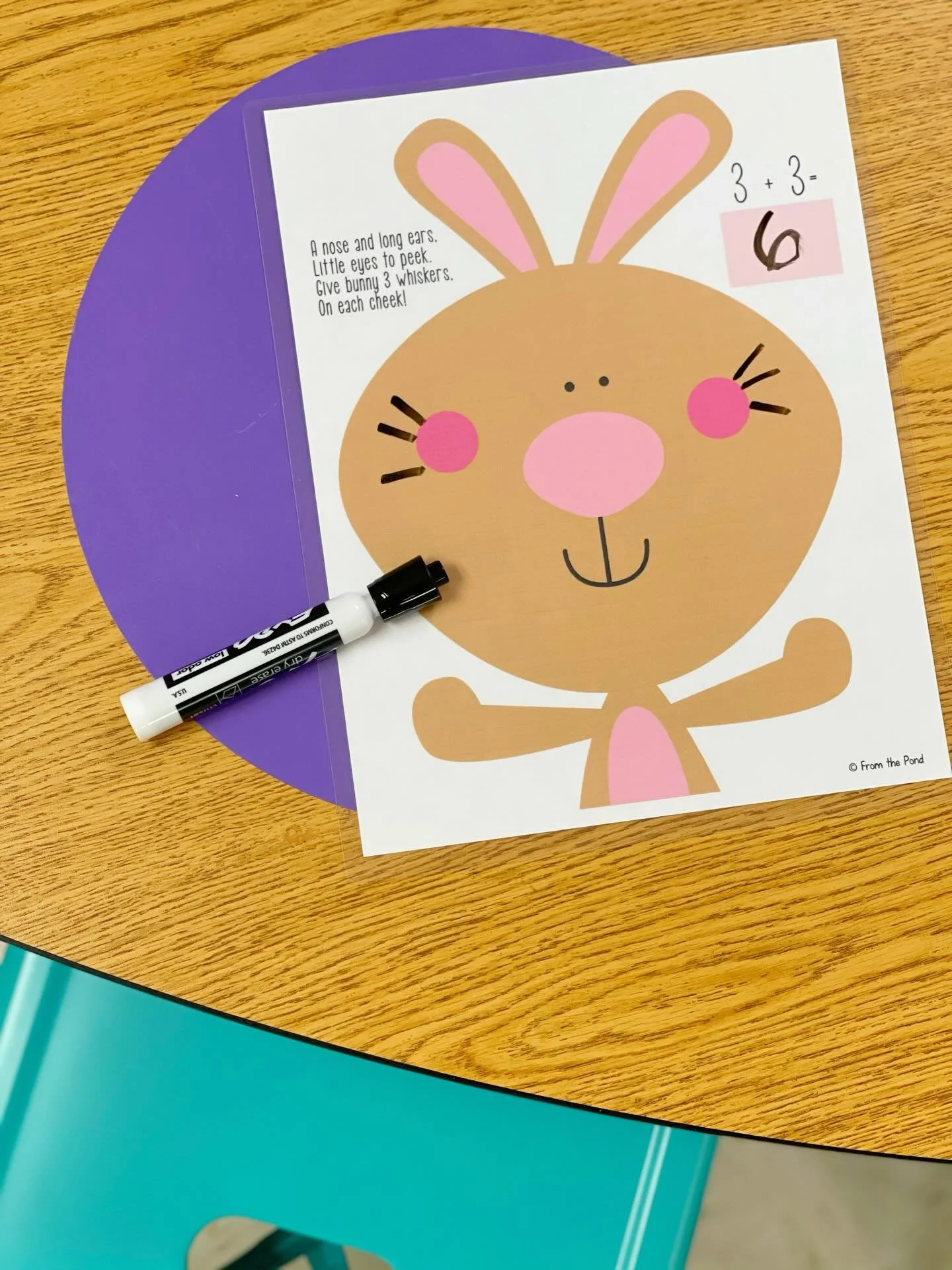 Bunny&rsquo;s whiskers started as a math idea 🐰✨
 These doubles addition mats sneak in math, literacy, and fine motor all at once &mdash; my favorite kind of learning. They&rsquo;re ready to print and use with markers or small loose parts, and they&