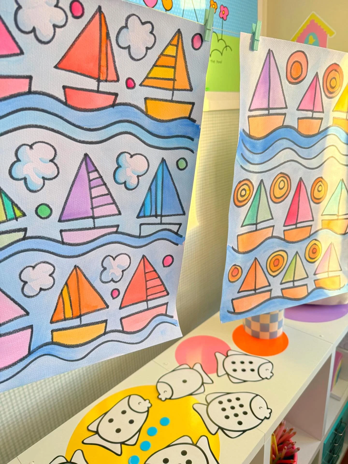 A little art break turned into new math play 🐟✨

While these bright sails were drying, I added Fish Dots play cards to Math Kit Bundle 2 &mdash; simple, flexible cards for games, stories, and meaningful math learning. 

Enjoy! 💛

https://www.teache