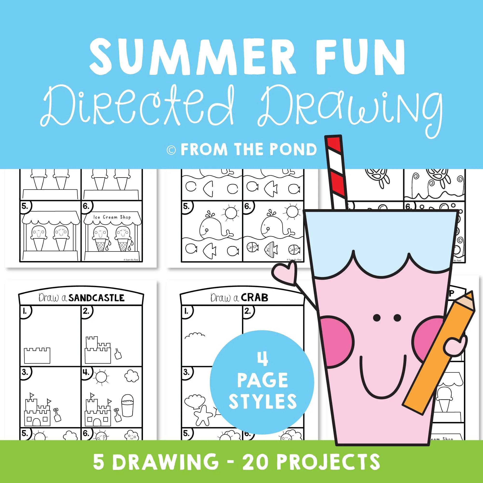 Summer Fun Directed Drawing