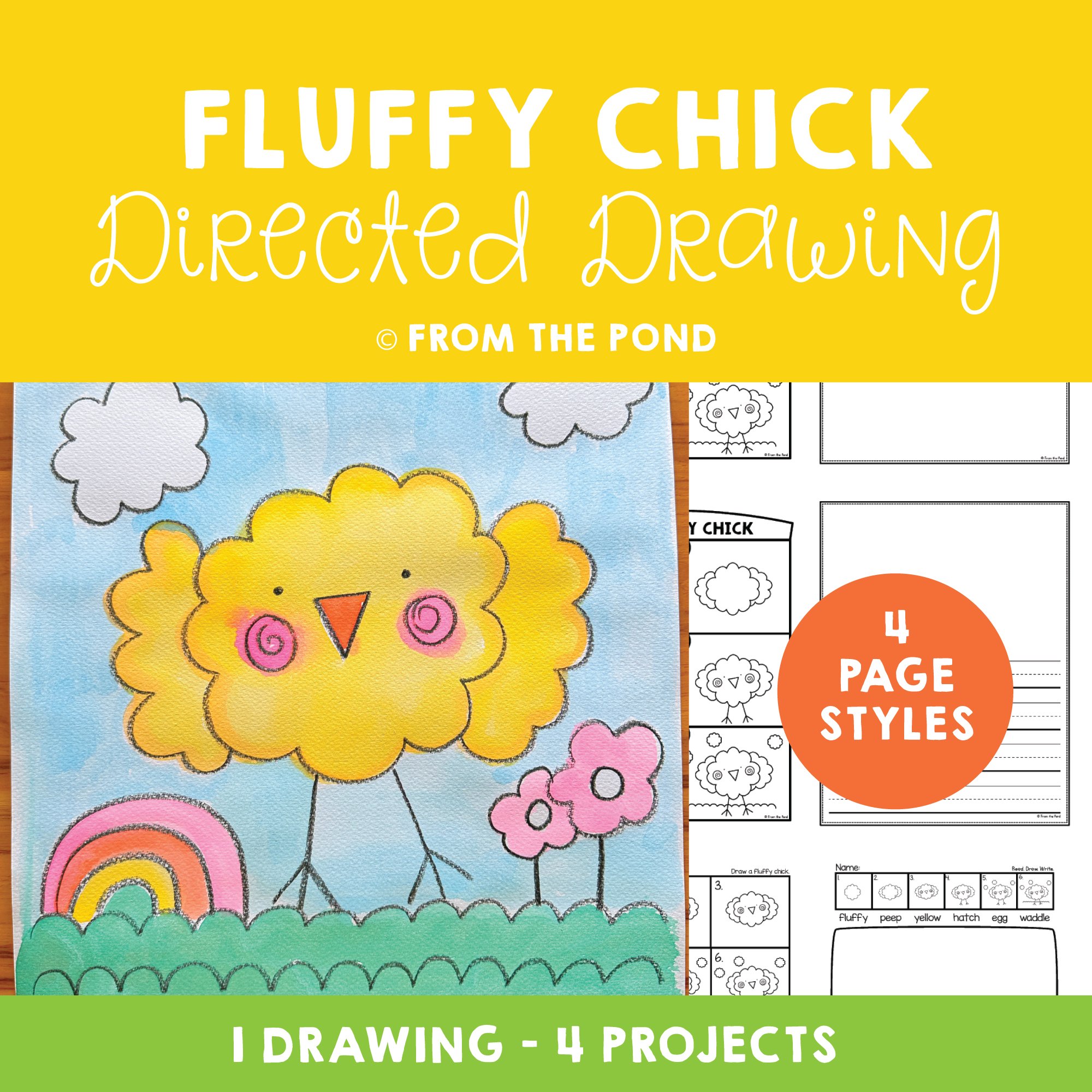 Fluffy Chick Drawing