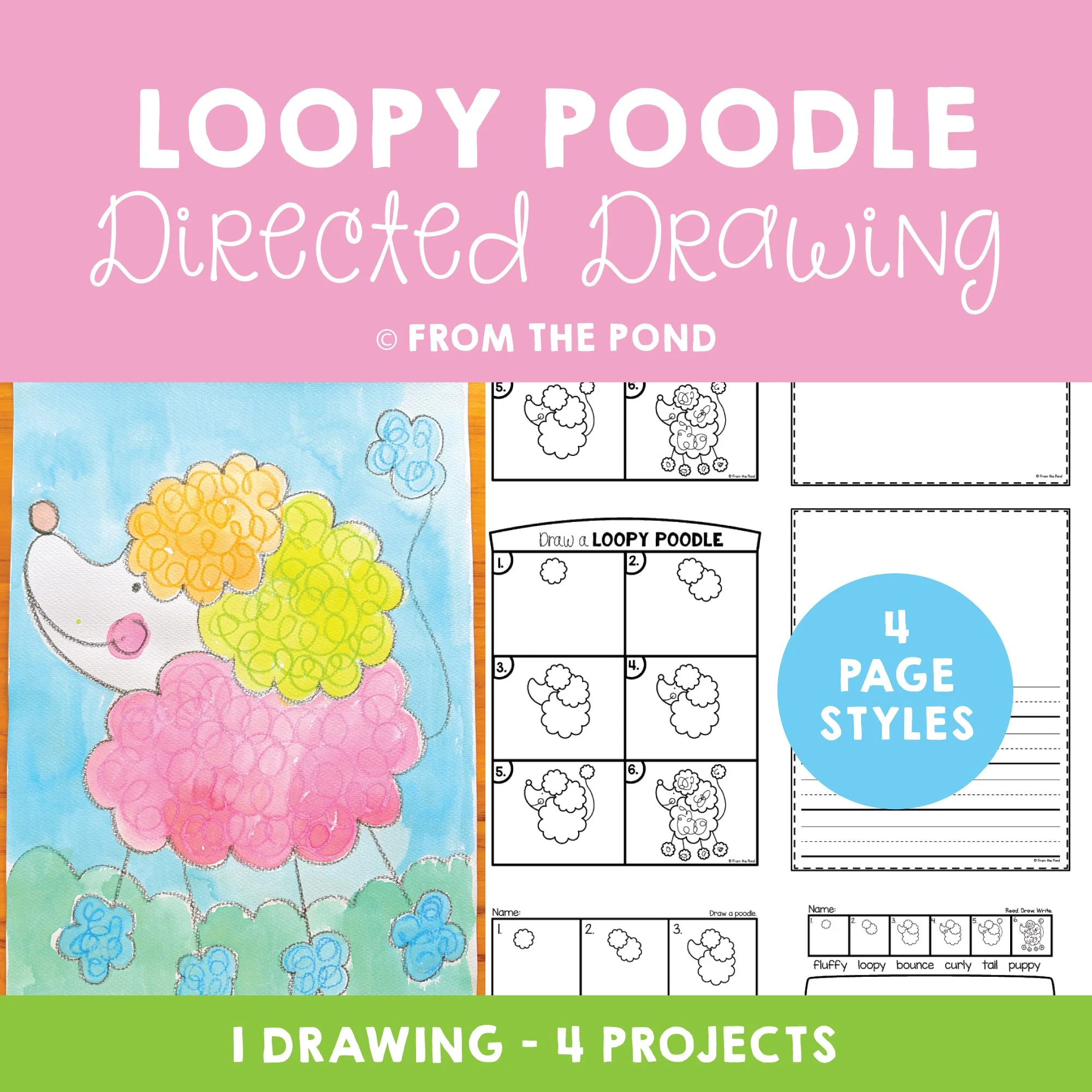 Loopy Poodle Drawing