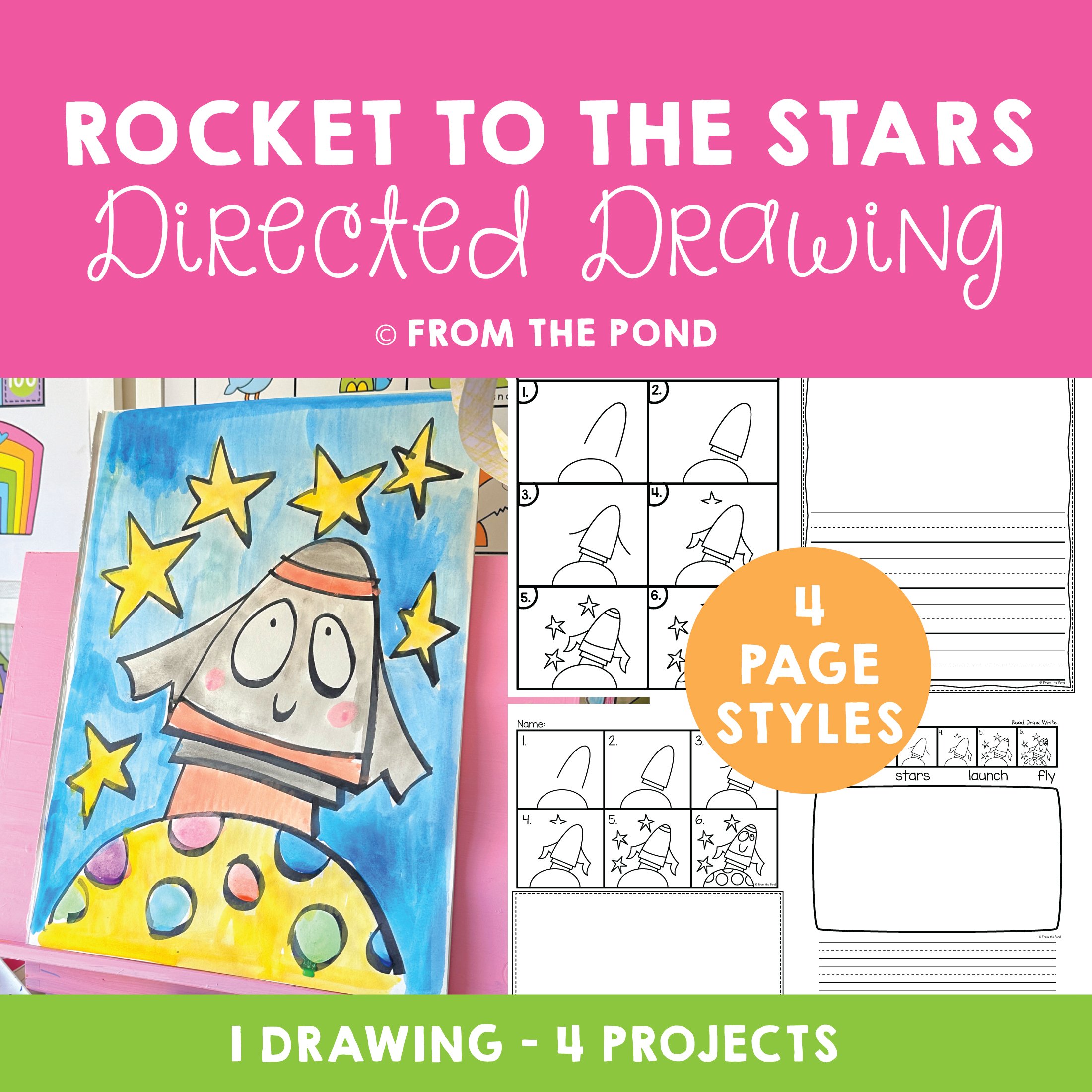 Rocket to the Stars Drawing