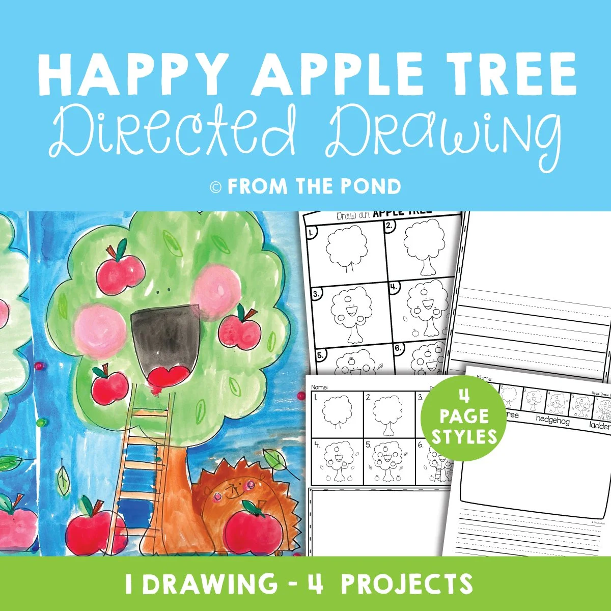 Happy Apple Tree Drawing