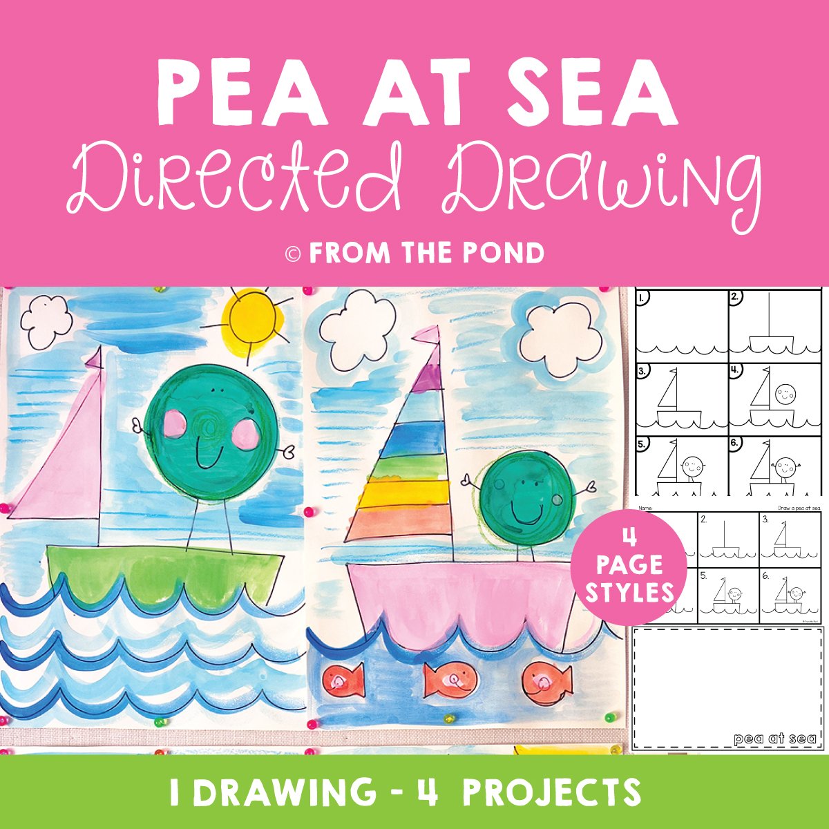 Pea at Sea Drawing