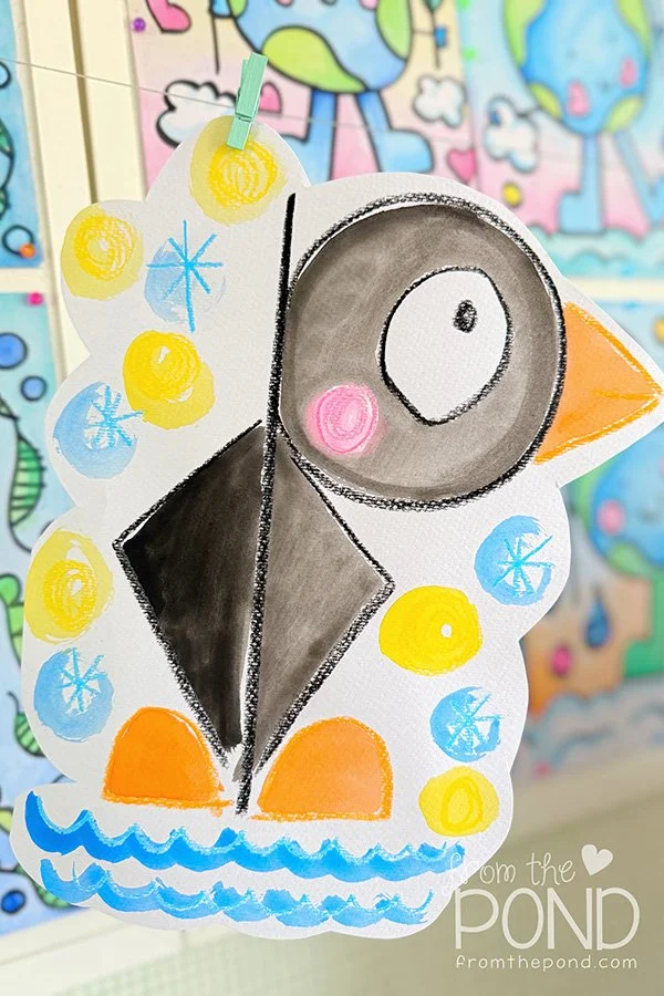  p for penguin drawing and art project 