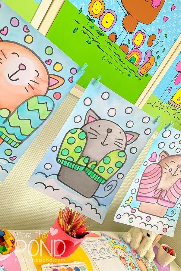  kittens mitten drawing and art projects for kindergarten 