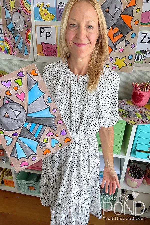  cute bat drawing and art project 