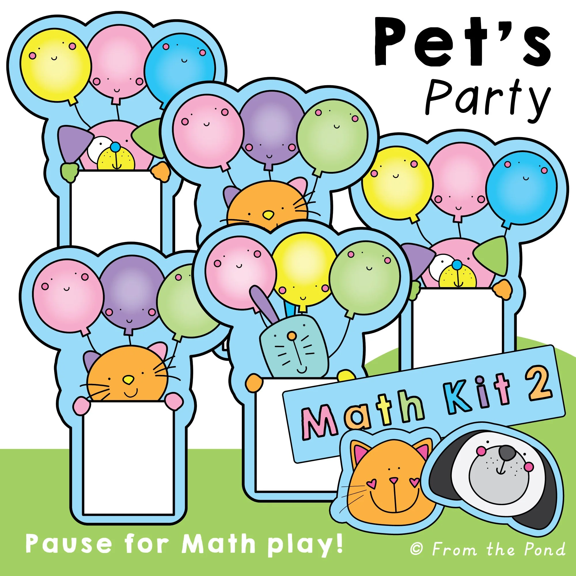  Pets Party Play Mats – Kindergarten Number Sense Math Games – hands-on pet-themed play mats for counting, subitizing, and building early number sense using visual models and interactive math play 