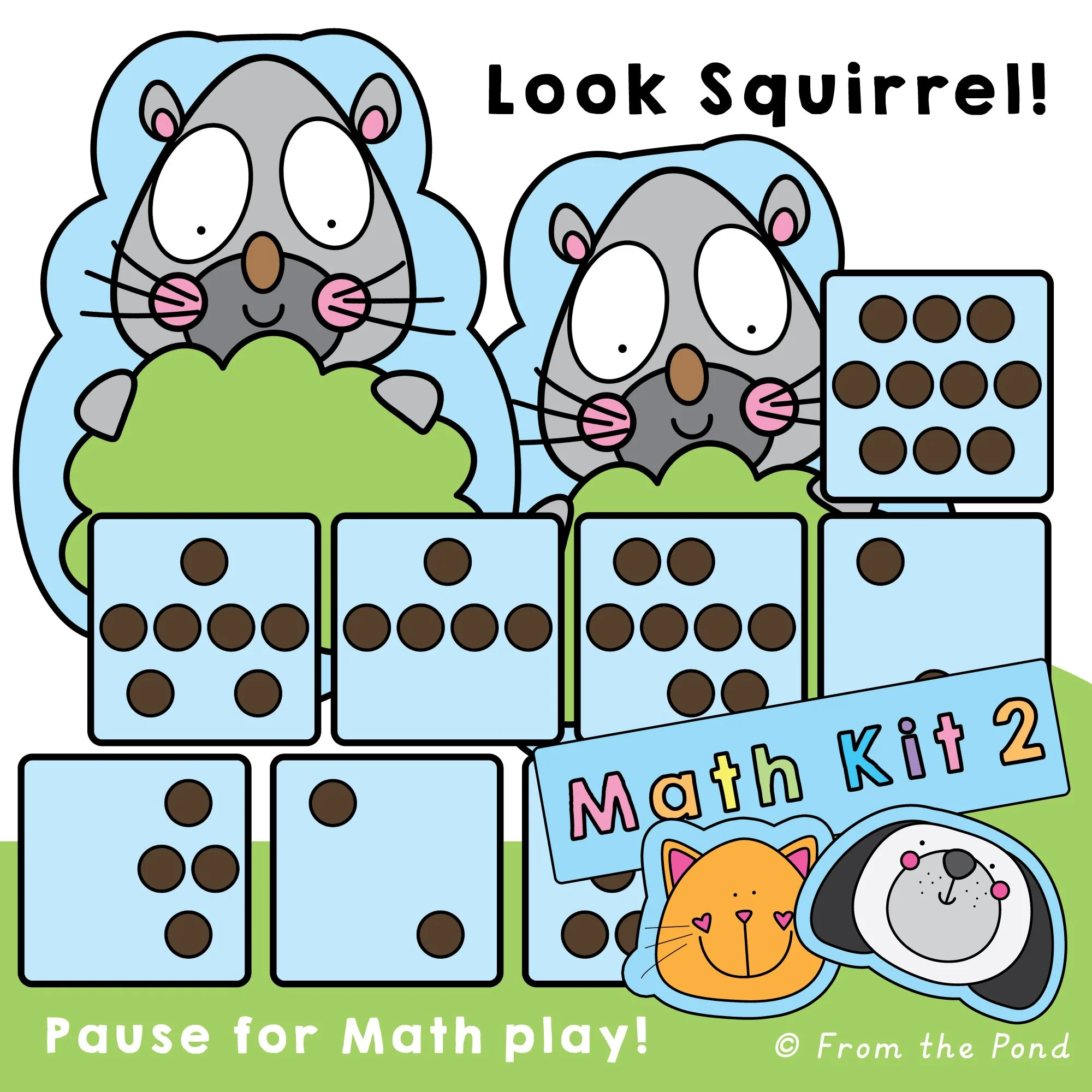  Look, Squirrel! Play Mats – subitizing and counting mats for early math using visual dot patterns to build number recognition and number sense through hands-on play 