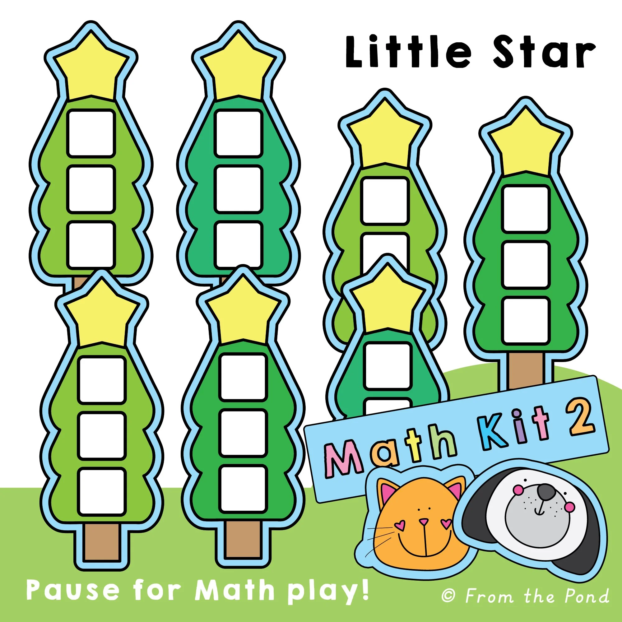  Little Star Three Dice Addition Play Mat – hands-on math mat using three dice to create number stories, practise addition, and build number sense through visual combinations and flexible thinking 