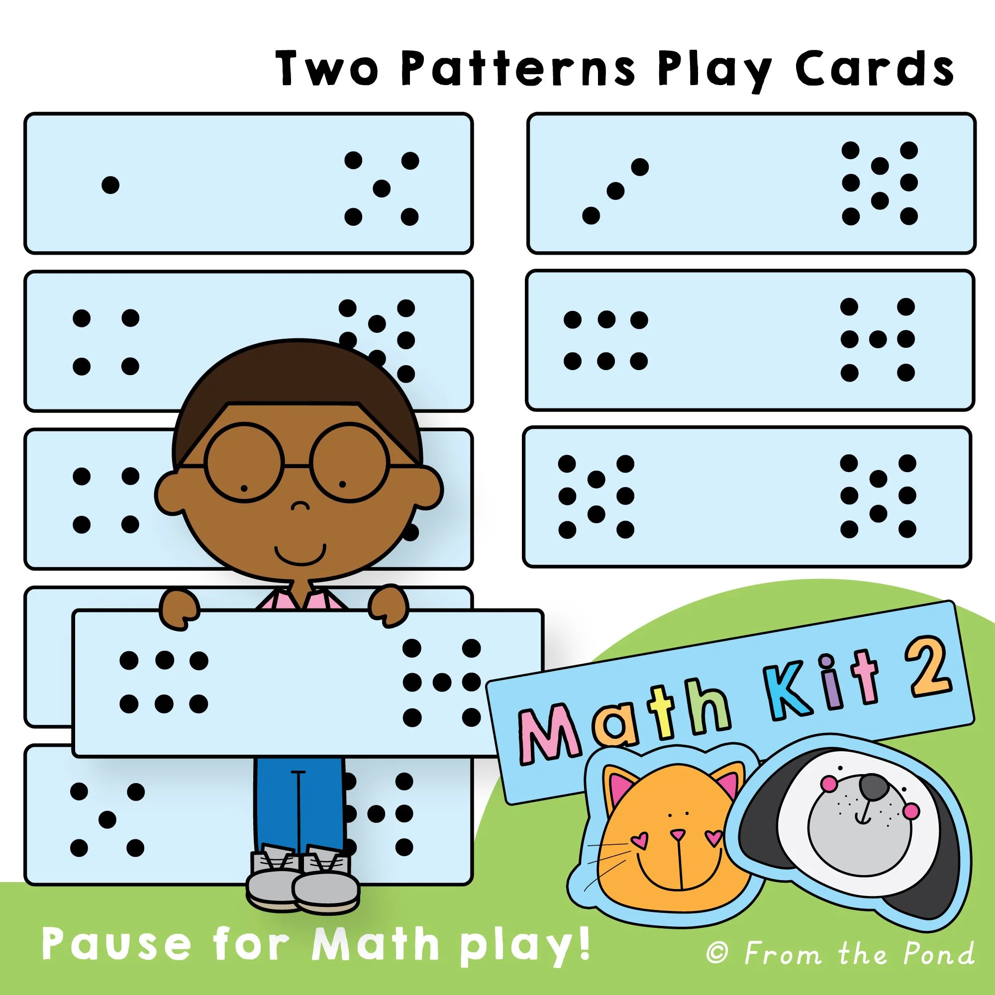  Two Patterns Double Dot Cards – subitizing and addition dot cards using two visual patterns to build flexible number sense, counting strategies, and early addition thinking in Kindergarten math 