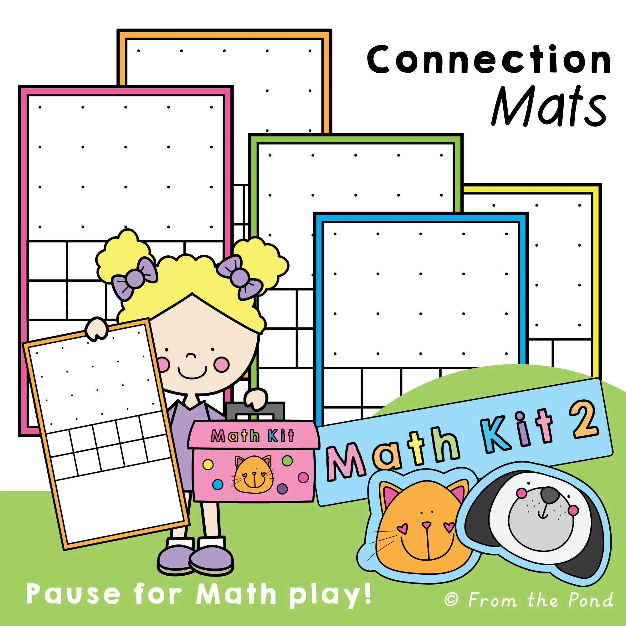  Connection mats for exploring multiple representations in math using dot patterns, ten frames, grids, numerals, and visual number models. Hands-on math play mats designed to build number sense, flexible thinking, subitizing, counting, and early math