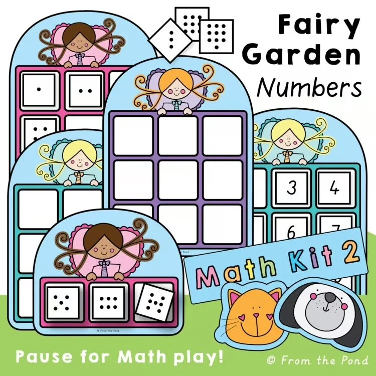 Fairy Garden numbers counting and ordering math play mats for building number sense, counting fluency, and early math confidence with hands-on number activities from 1 to 10. Magical fairy themed math mats for kindergarten and first grade students p