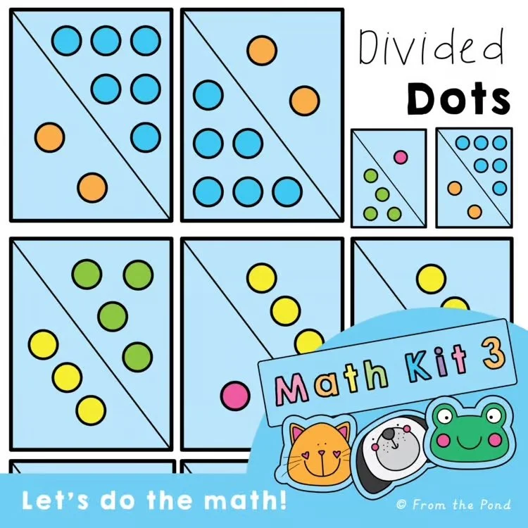  Subitizing addition cards and dot pattern math warm ups for building number fluency, visual number recognition, and flexible math thinking through hands-on learning. Engaging dot pattern math activities for kindergarten and first grade students prac