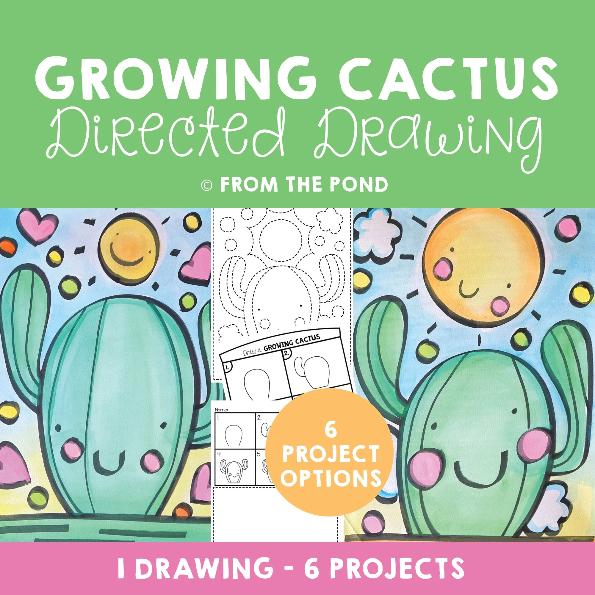 Growing Cactus Drawing