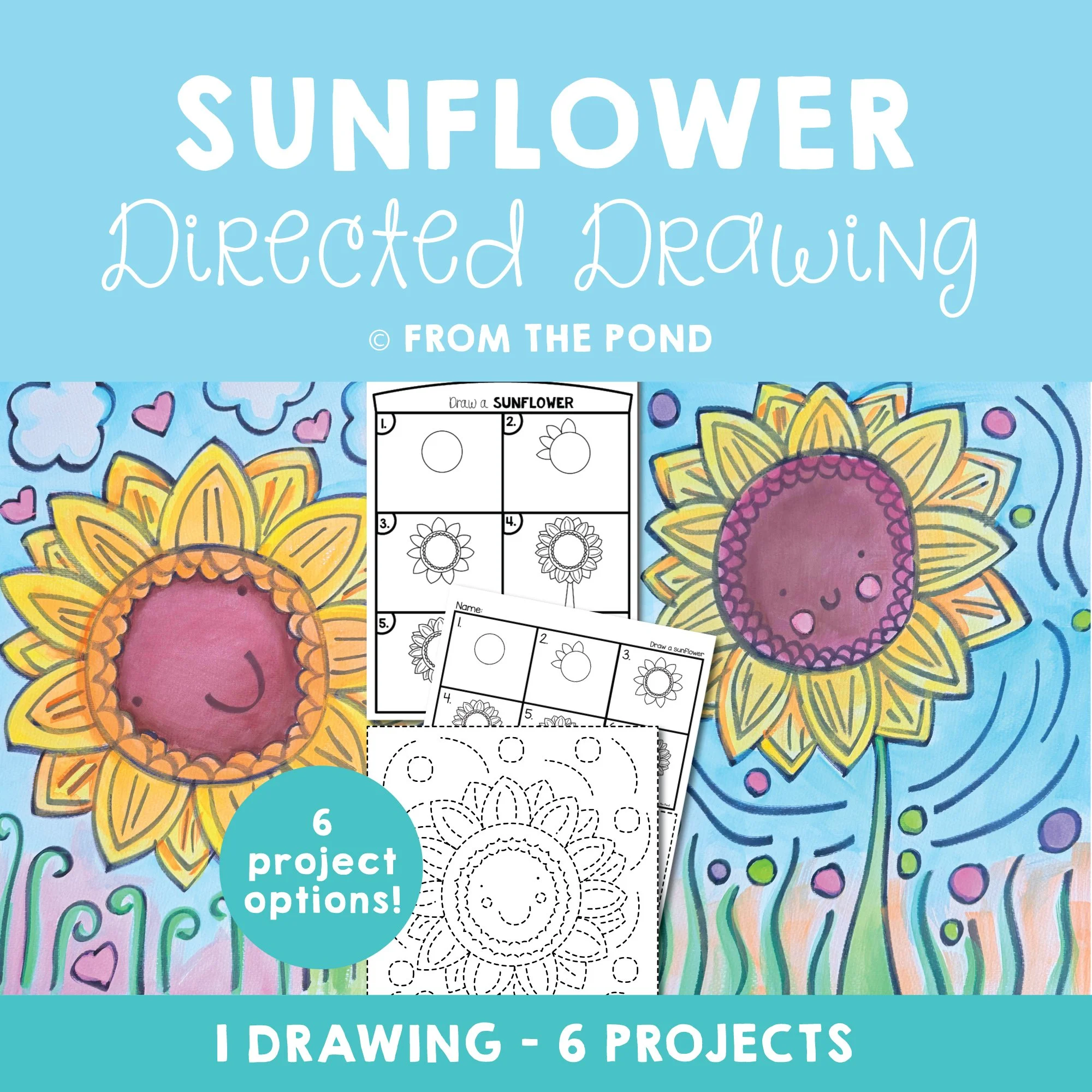 Sunflower Directed Drawing