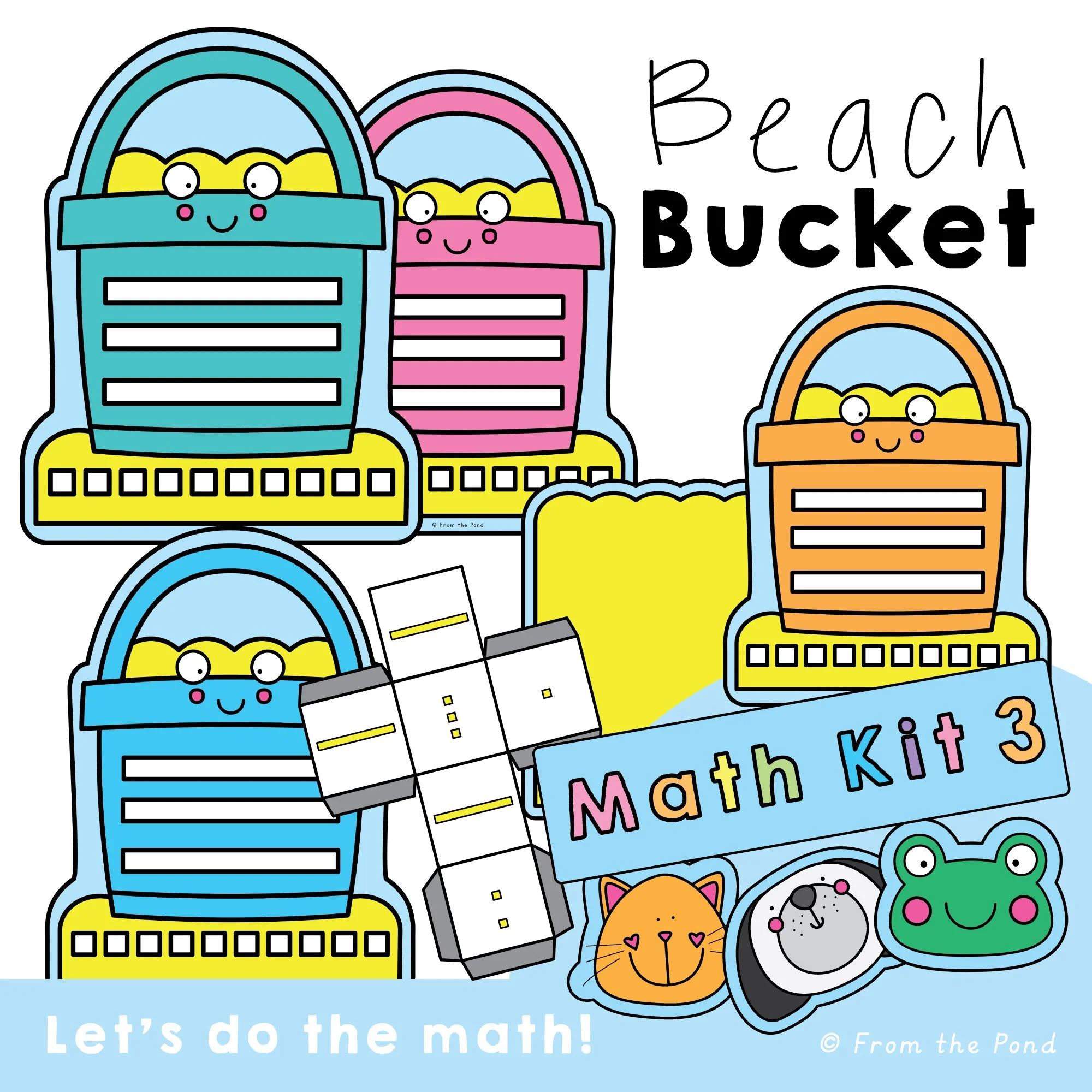  Beach Bucket place value math games and hands-on math centers for exploring tens and ones through playful summer themed number activities. Fun beach themed place value mats and math games for kindergarten and first grade students building number sen