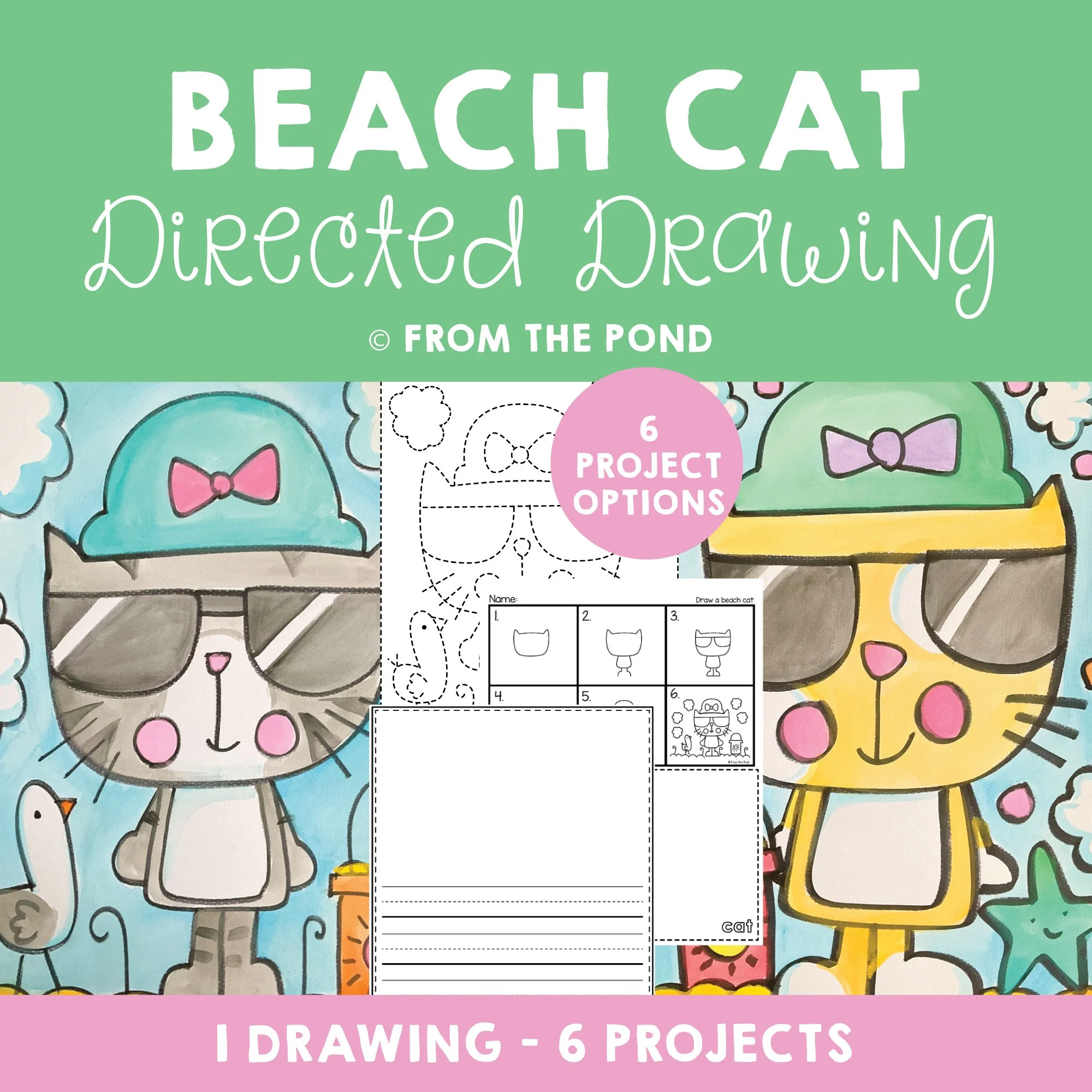 Beach Cat Drawing