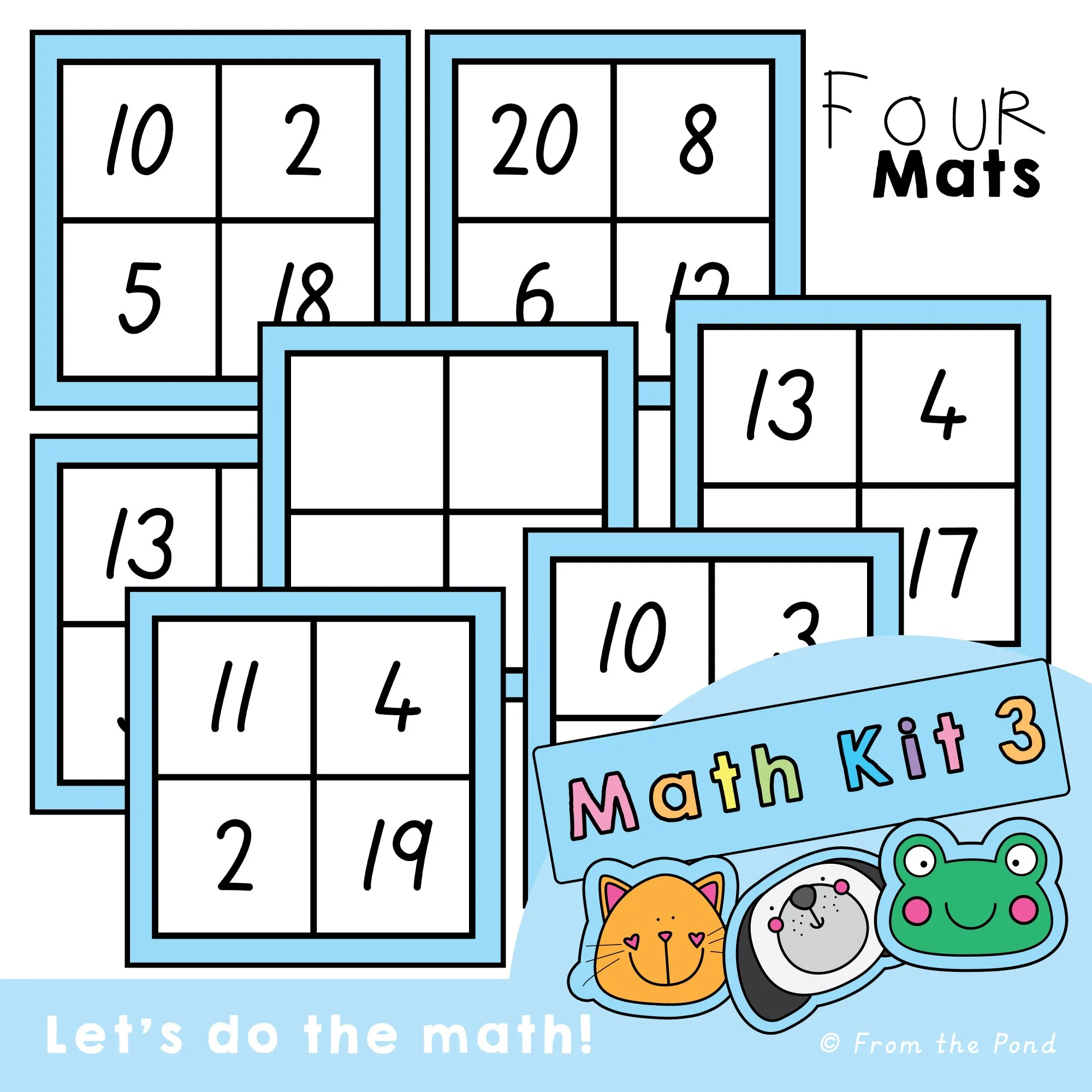  Addition math centers with teen number games and ready-to-play number grids for practising counting on, comparison, mental math, and number sense. Engaging hands-on activities for kindergarten and first grade students building addition strategies, m