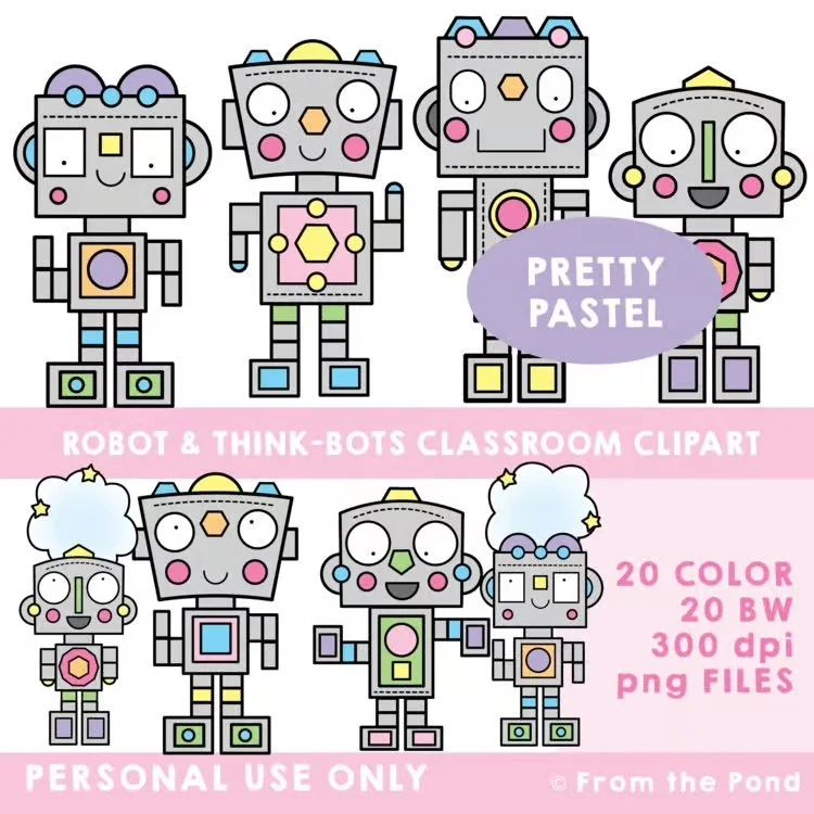 Pretty Pastel Robots