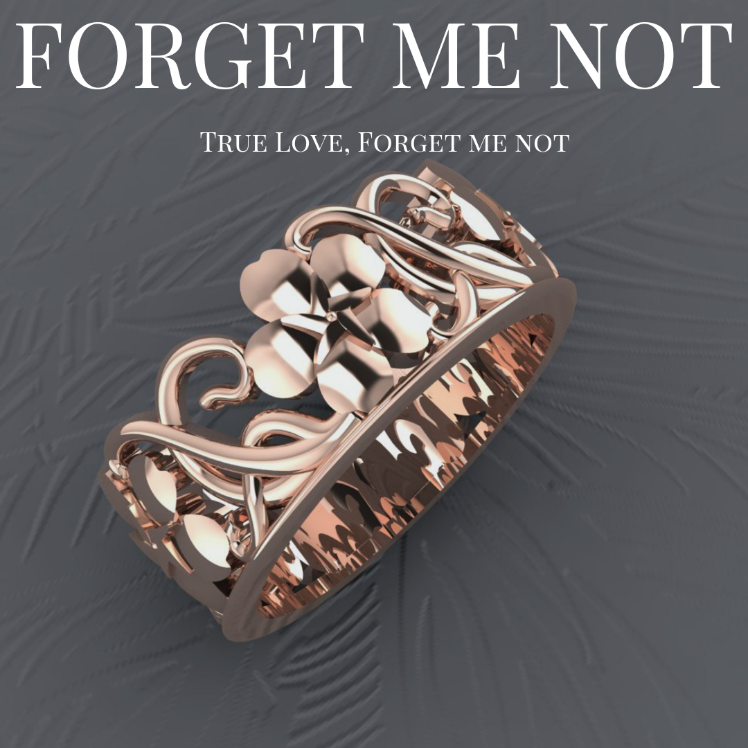 Forget Me Not Ring in Rose Gold From Language of Flowers Collection at House of Frost Jewellery Express True Love Forget Me Not