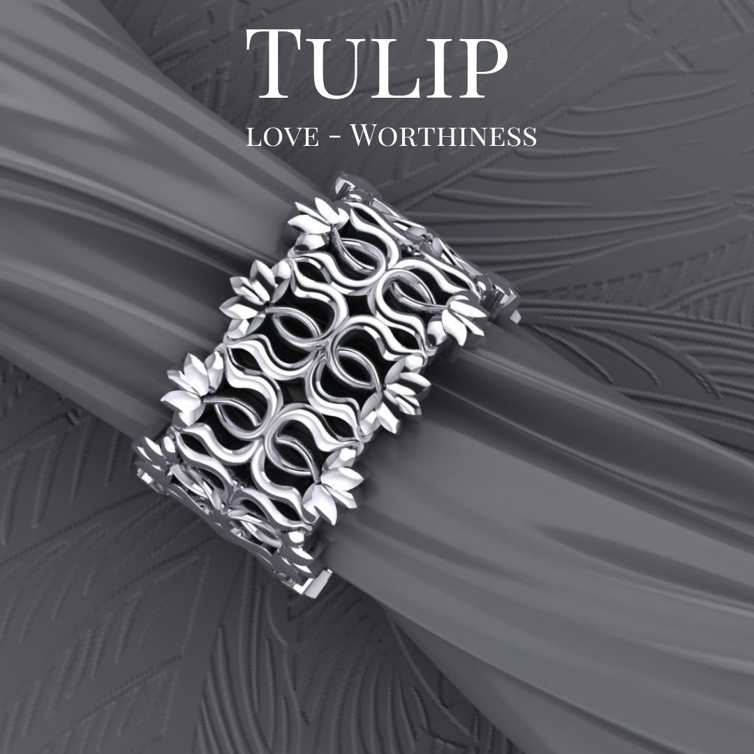 Tulip Ring in 14ct White gold from the Language of Flowers collection Exclusively at House of Frost jewellery