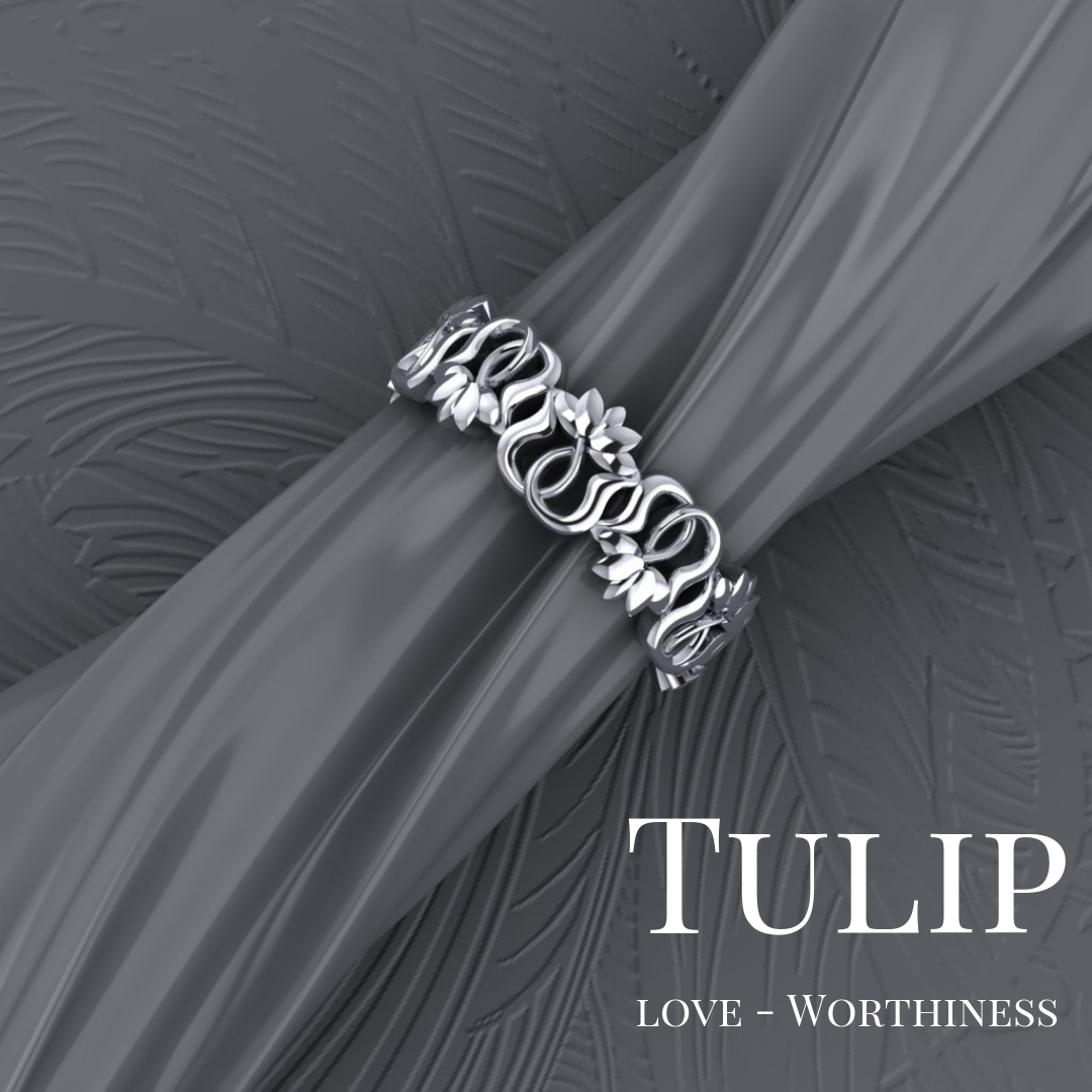 Tulip Ring by House of Frost Jewellery form the Language of Flowers Collection