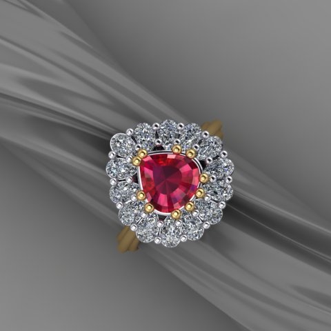 Quality Custom Designed Ruby Ring by Independent Designer: House of Frost Jewellery. Learn More!