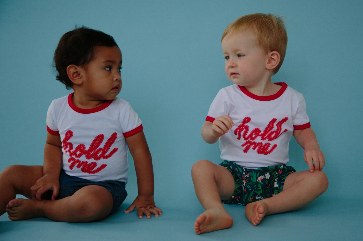 Toddler Couple ;) in Red/White Hold Me T-Shirt