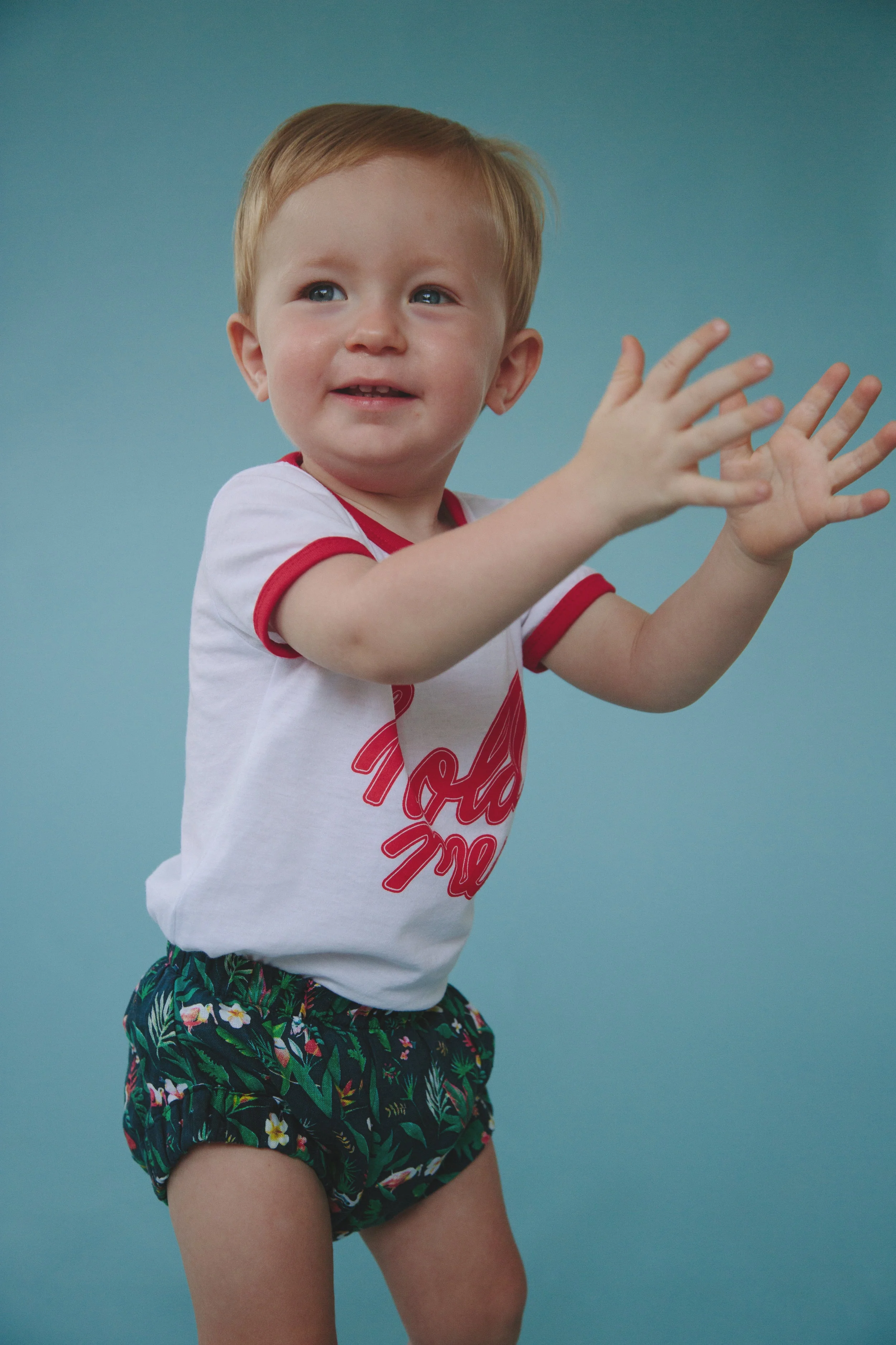 Cute Baby Boy in Tropical Bahru Bloomer