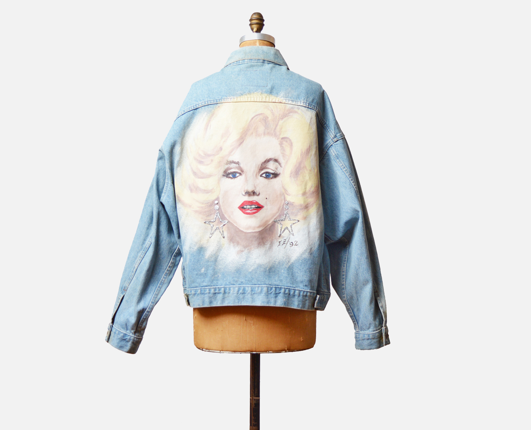 90s Marylin Monroe Hand Painted Jean 