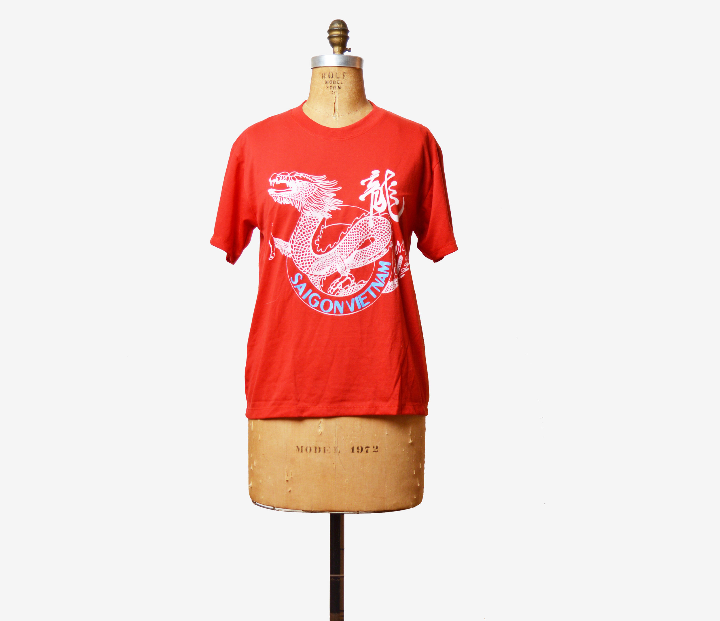 80s Saigon Vietnam Dragon T Shirt Twin Hearts Vintage