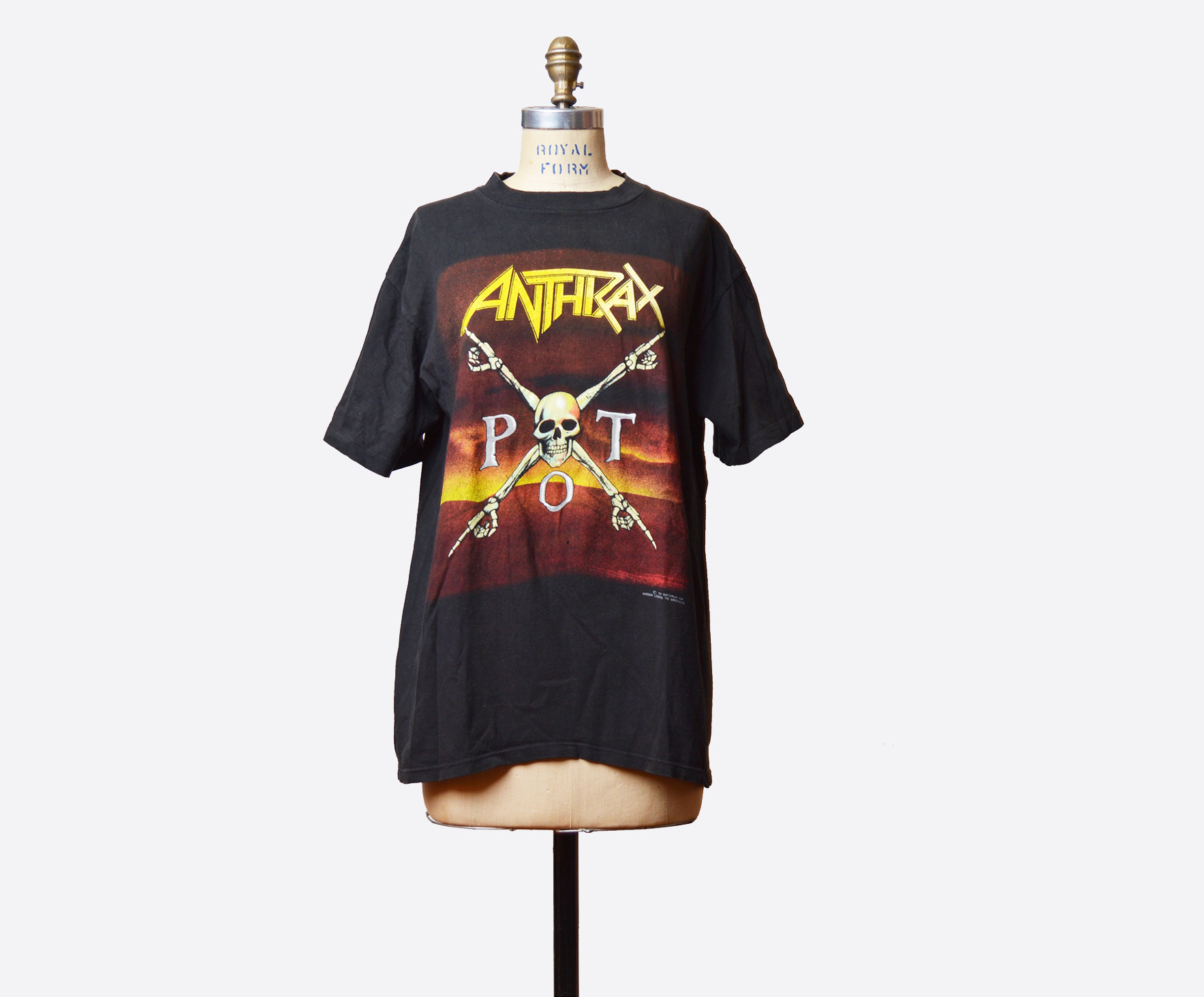 Uden Legende forfriskende 90's ANTHRAX Persistence Of Time Tour T-shirt — Twin Hearts Vintage