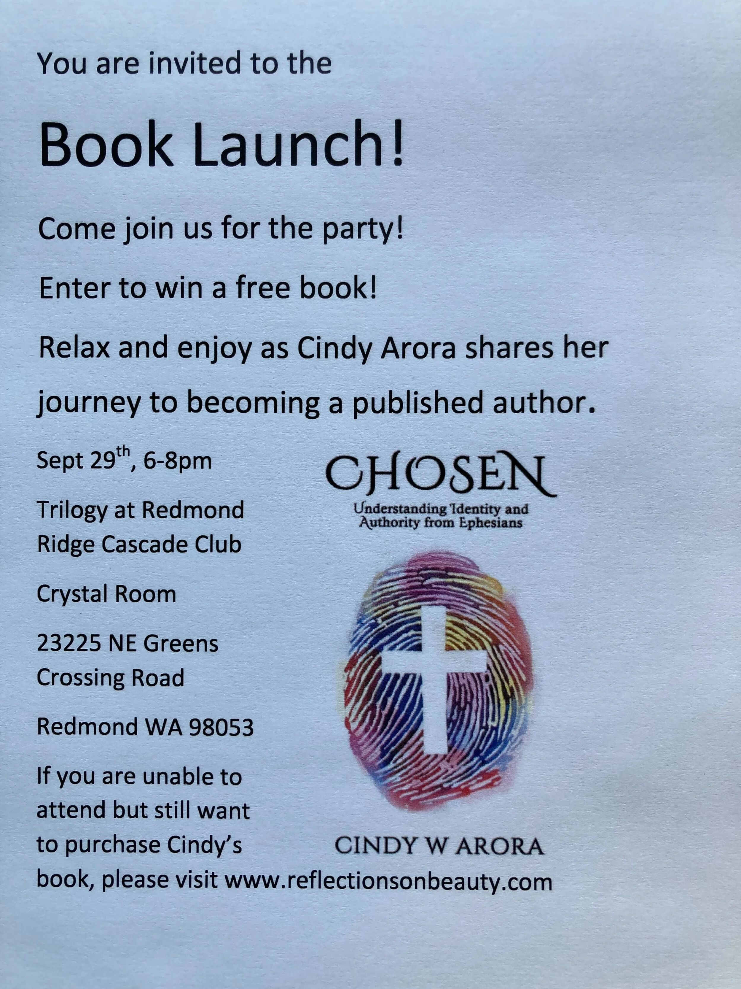 You are Invited to the Book Launch!