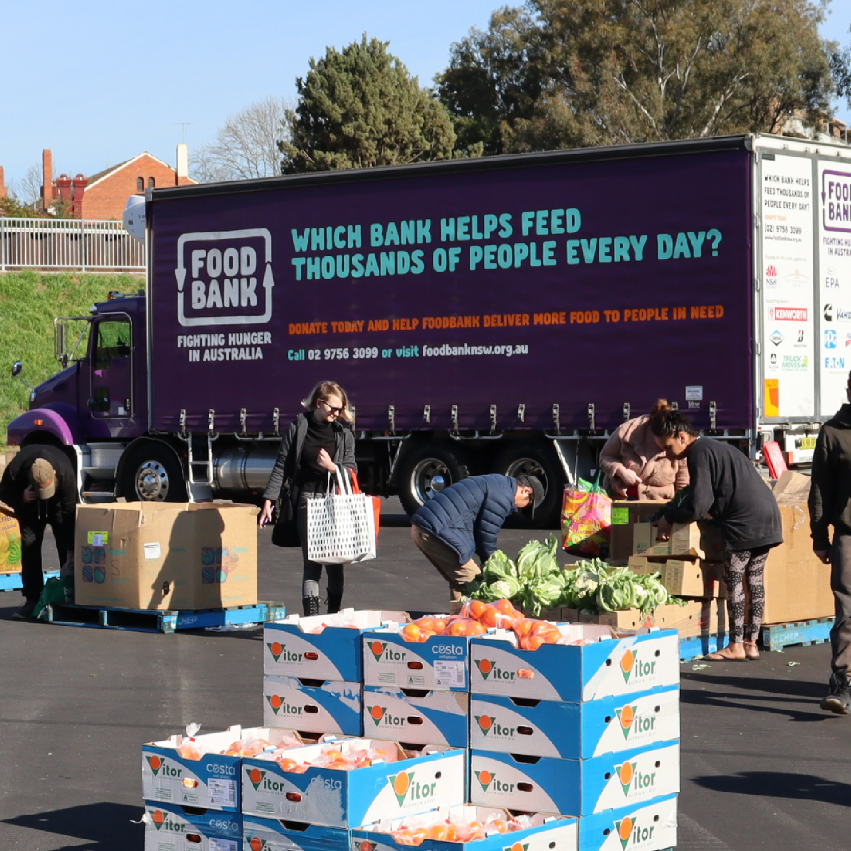Timely assistance: food relief pop up for Hay