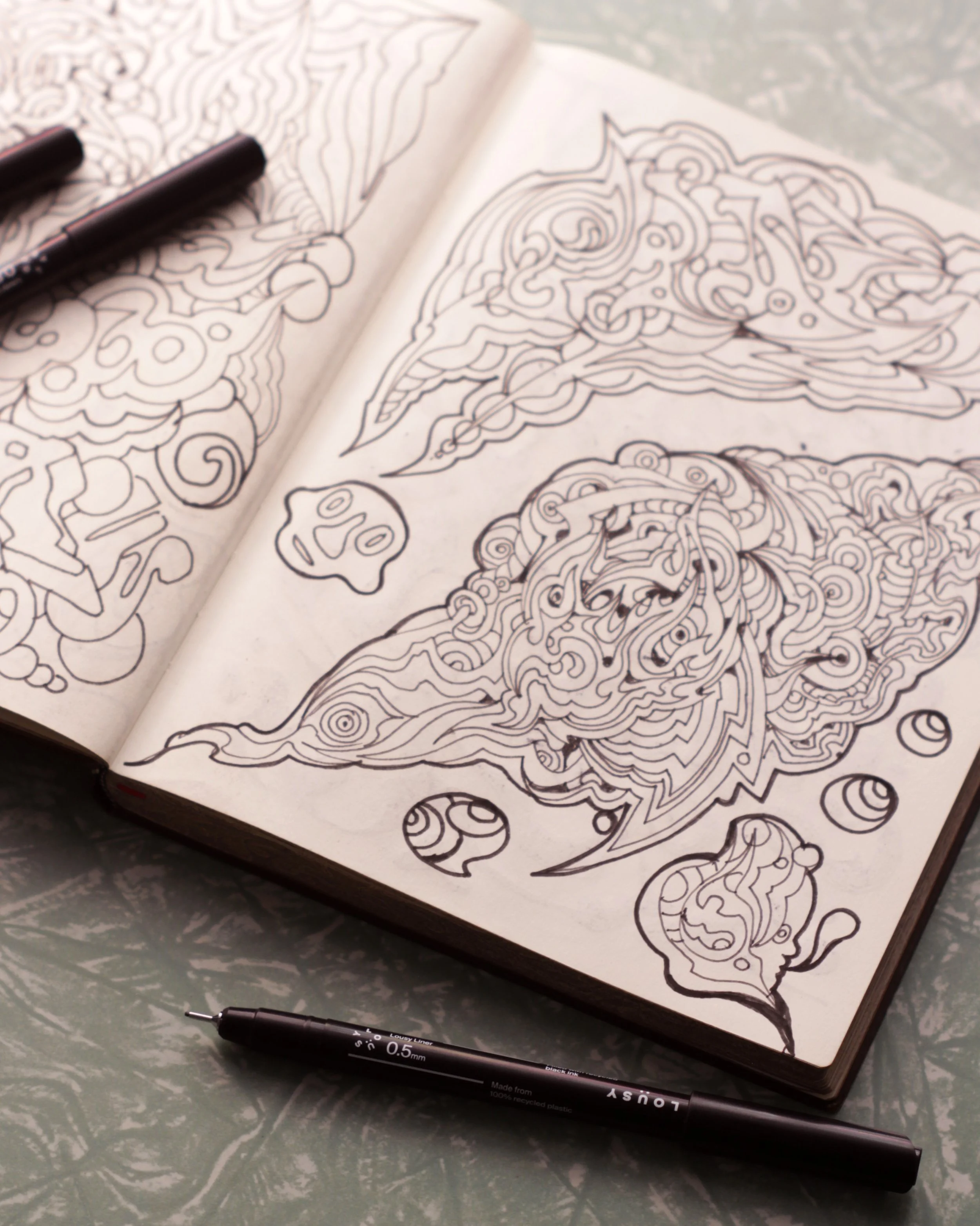 our sustainable felt tipped pens, perfect for drawing and note taking for the sustainably minded artist