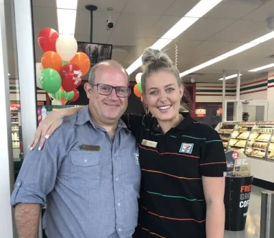 Store Manager Craig Osbourne and team member Holly Henderson