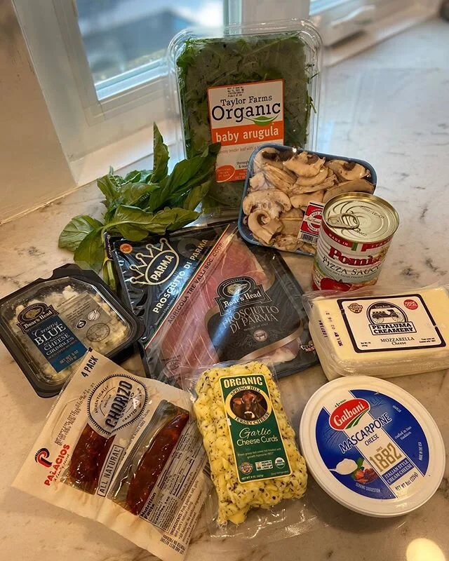 Look what you can make with all these ingredients from Deans Produce. Swipe to see! #deansproduce #deansproducemarket #local #localmarket #shoplocal #fresh #bayarea #pizza #sanmateo #millbrae #sanfrancisco