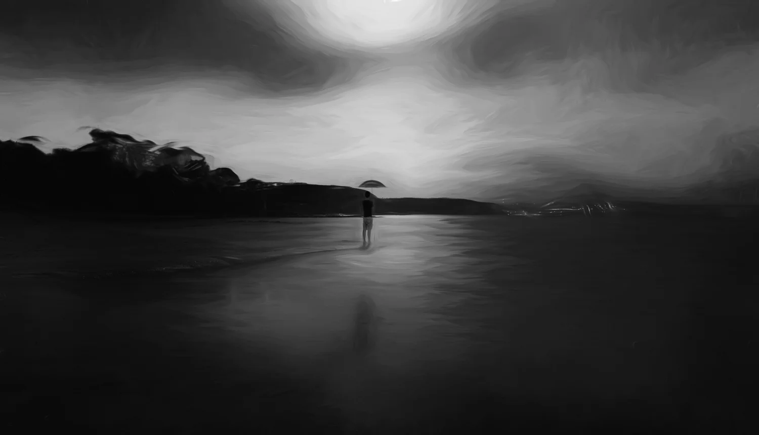 “Self Portrait under the moonrise” Balmoral Beach, Sydney, Australia.