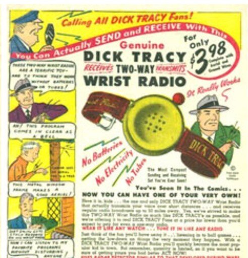 #throwbackthursdays #tbt #vintagewatch #vintagead #dicktracy #vintage #watch #watchoftheday