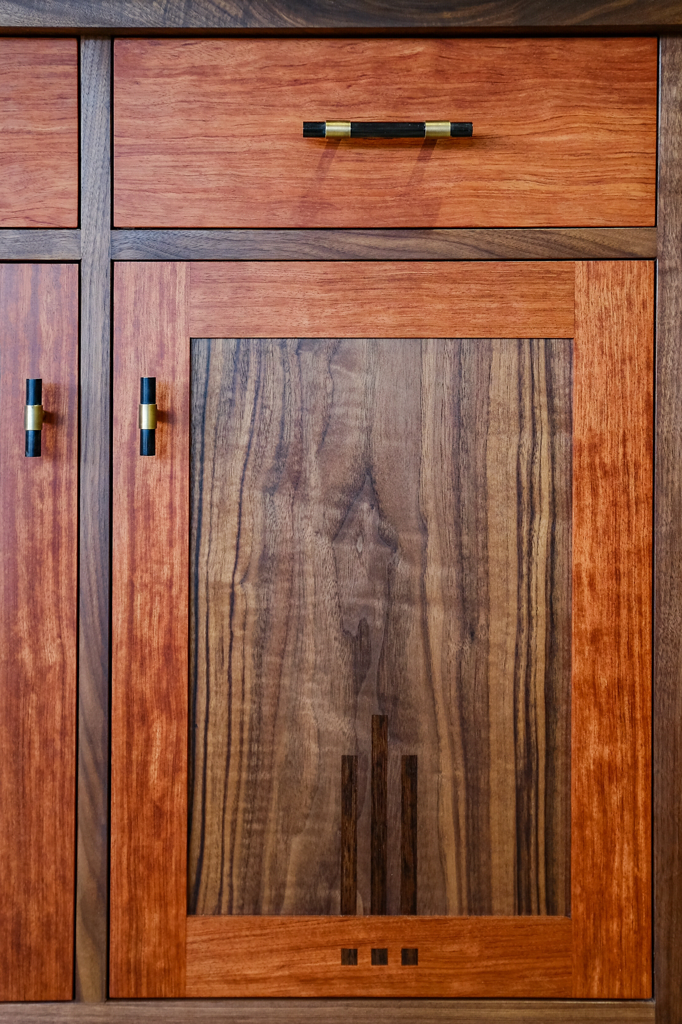 Walnut and Bubinga door detail