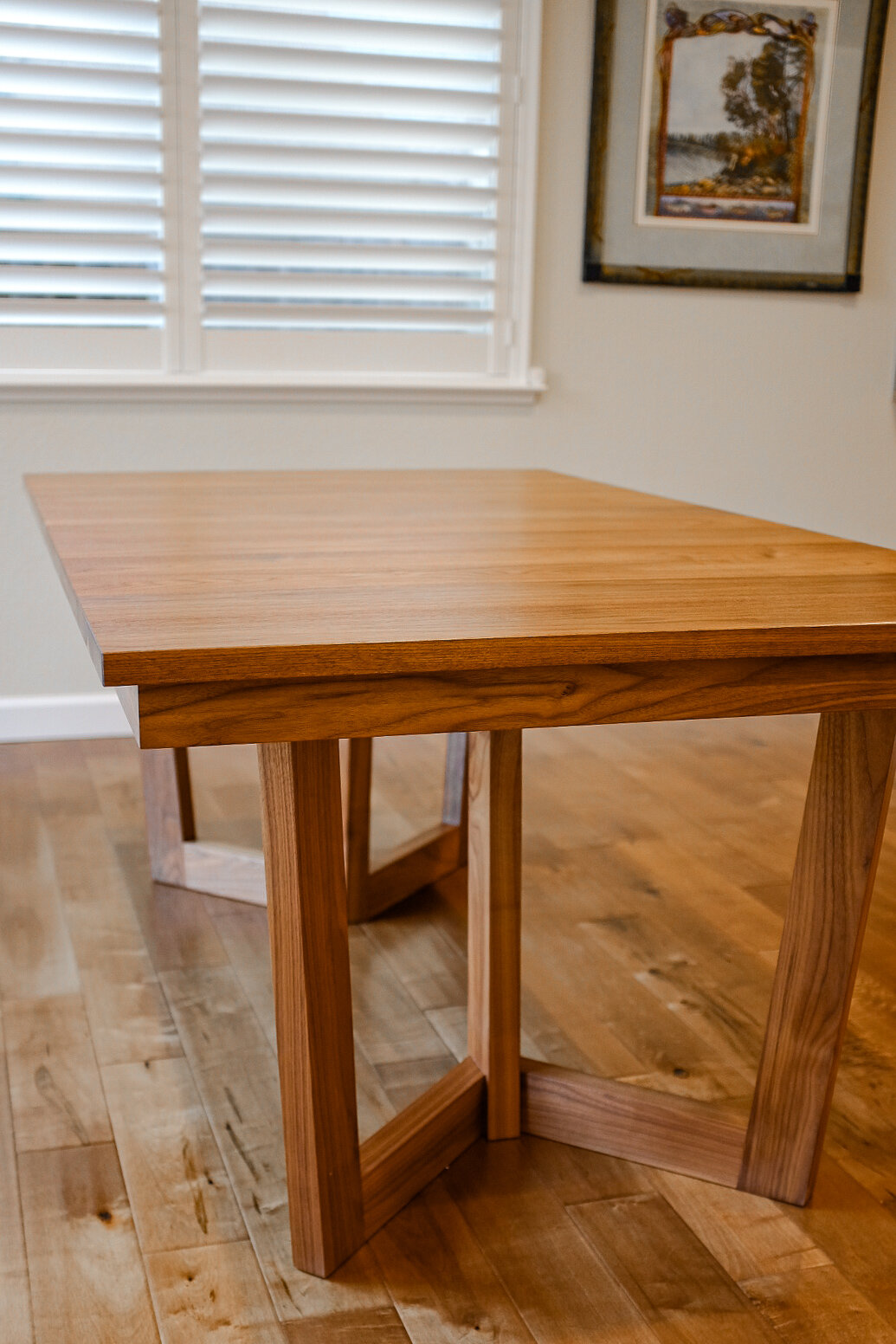 Walnut 'V Base' Table